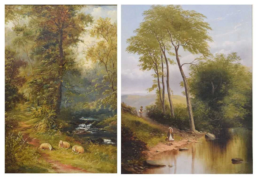 Henry Harris (British, 1852-1926) - Two Oil on canvas - Rural scenes