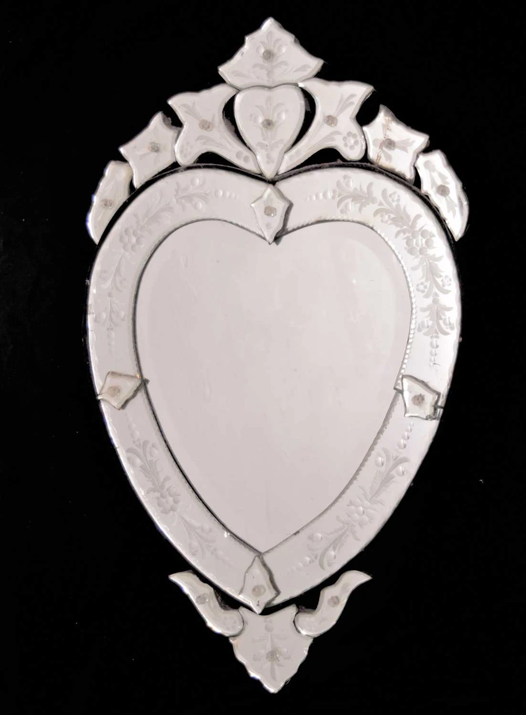 Venetian style glass wall mirror