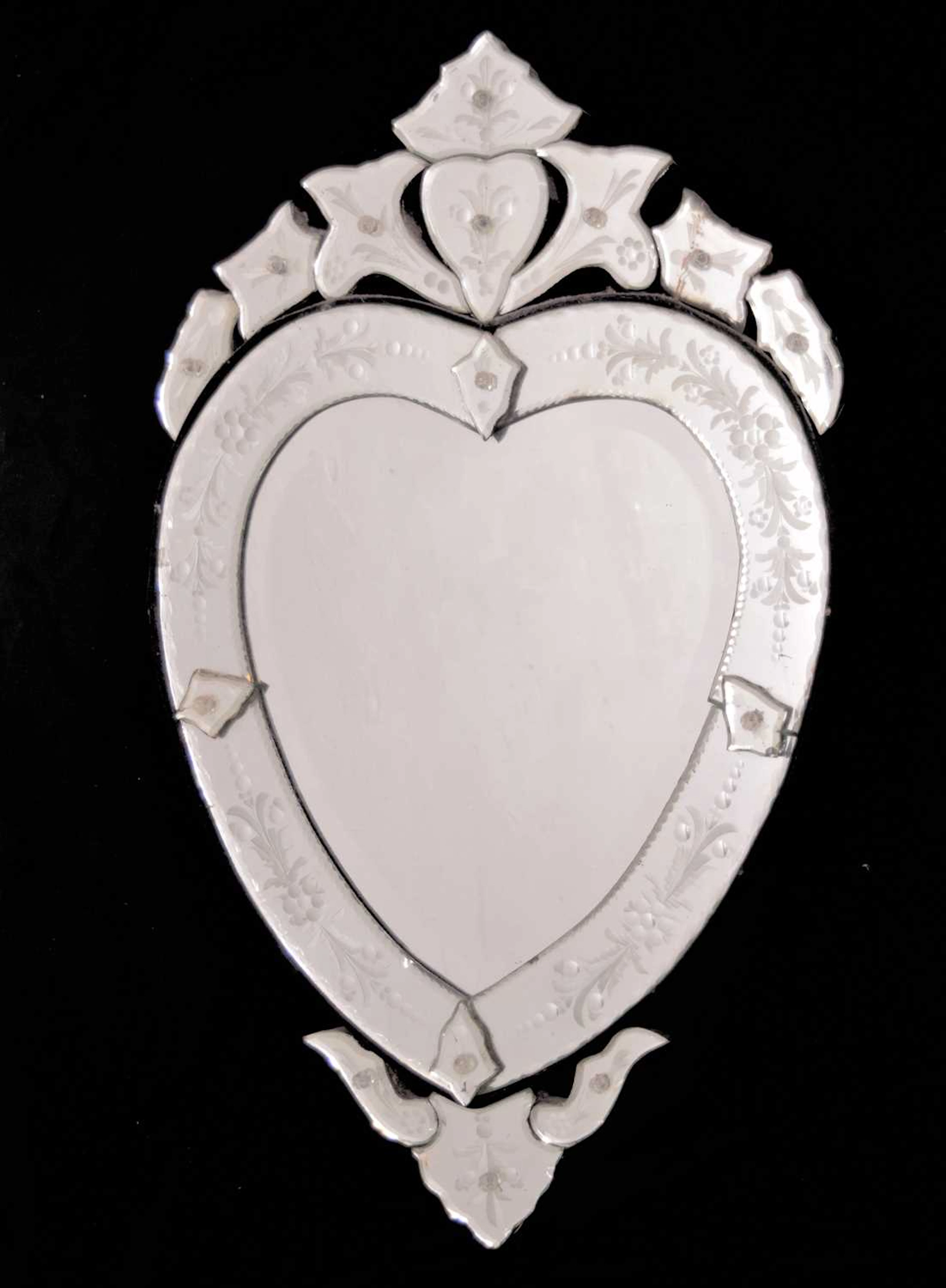 Venetian style glass wall mirror