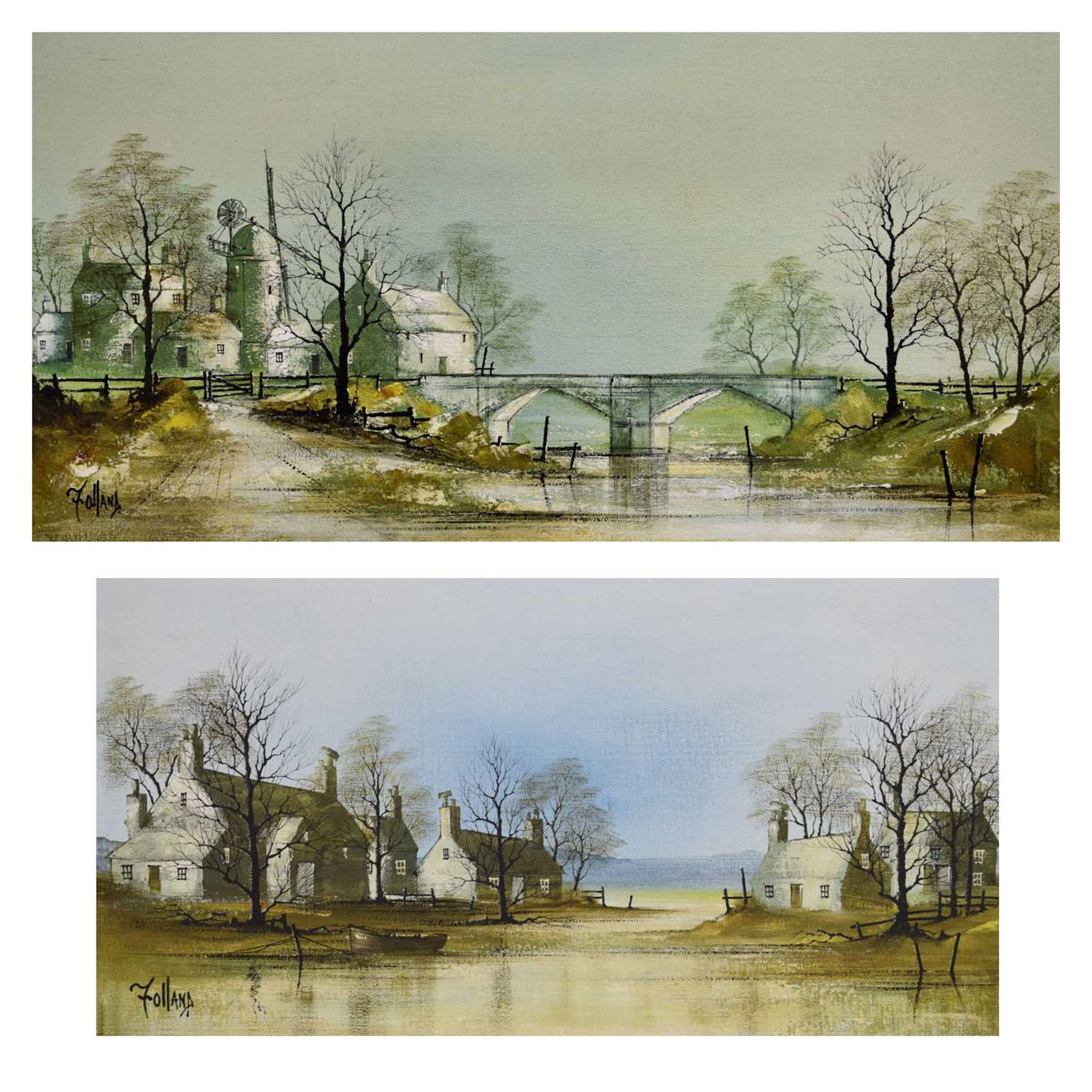 ARR Ronald Norman Folland (British, 1932-1999) - Two oils on canvas