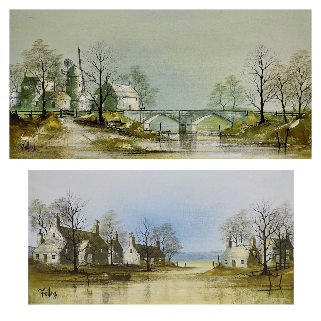 ARR Ronald Norman Folland (British, 1932-1999) - Two oils on canvas