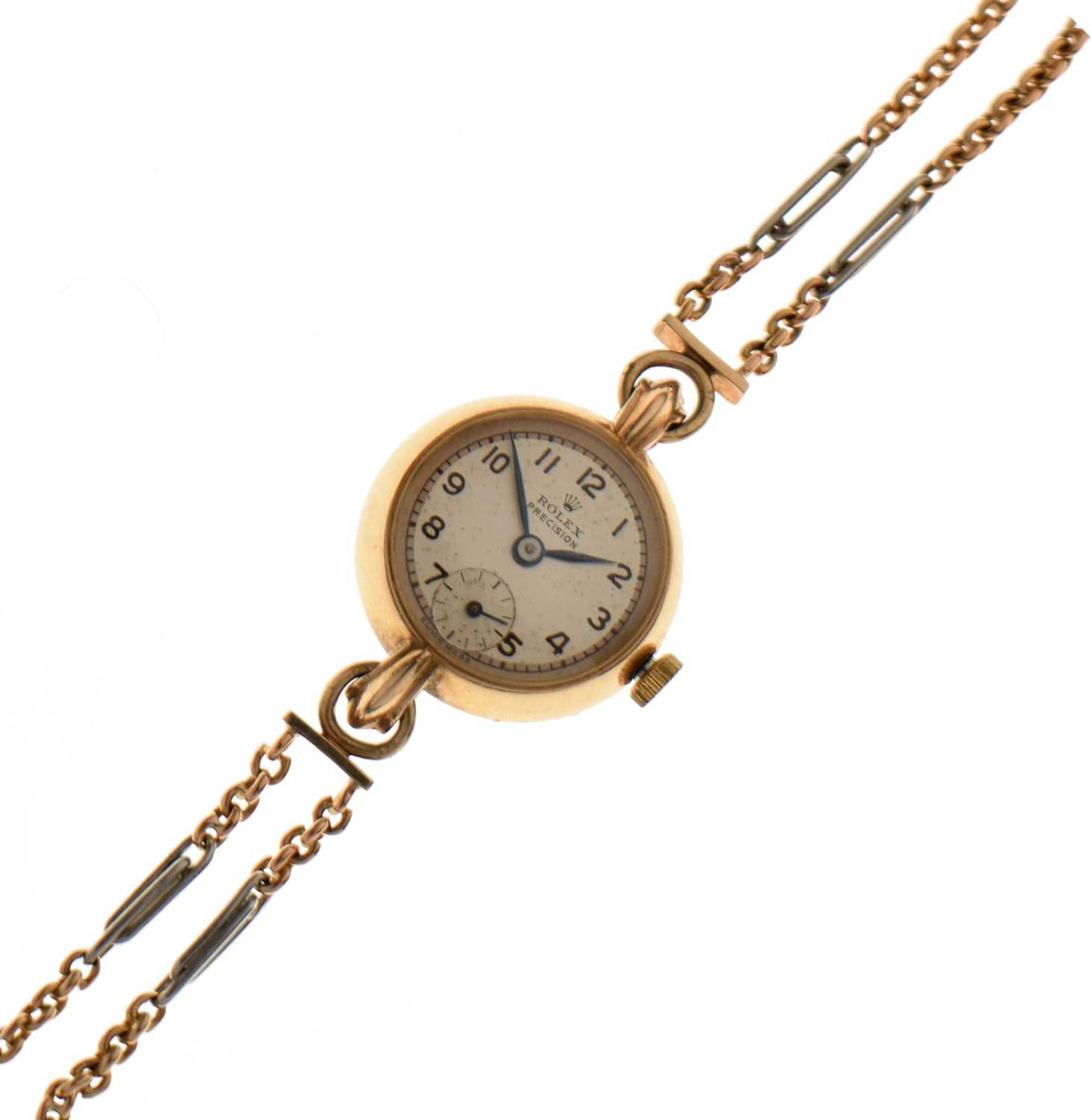 Rolex - Lady's 1950s 'Precision' 9ct gold bracelet watch