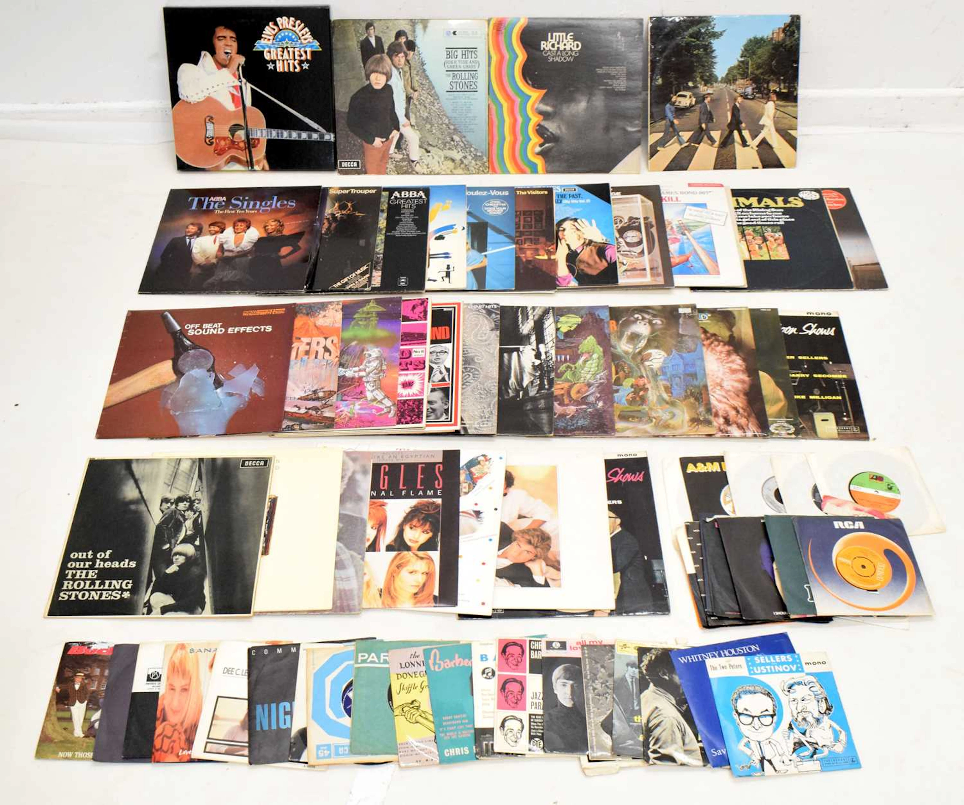 Quantity of mid 20th century LPs and 45 singles
