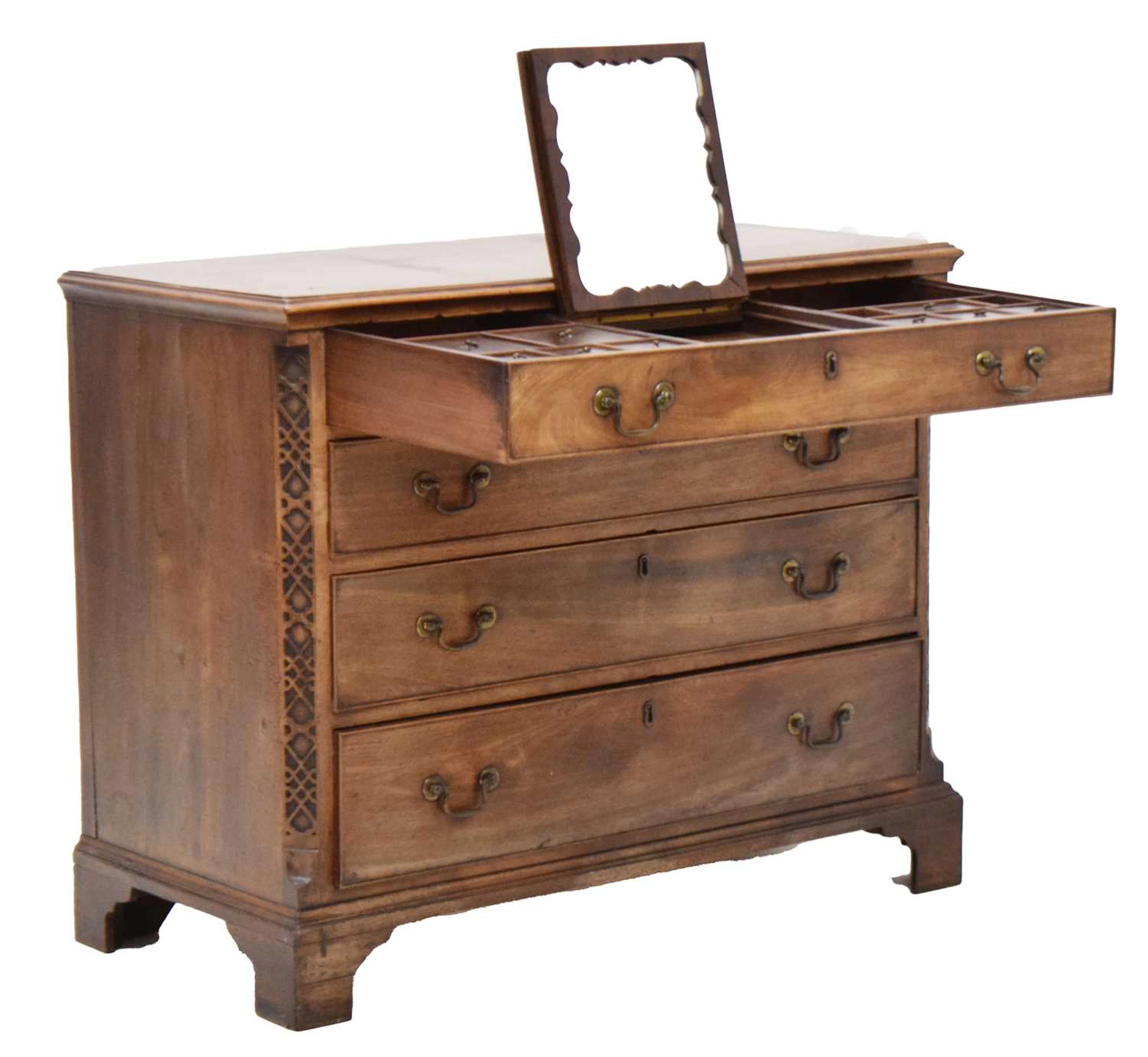 George III Chippendale style mahogany commode chest