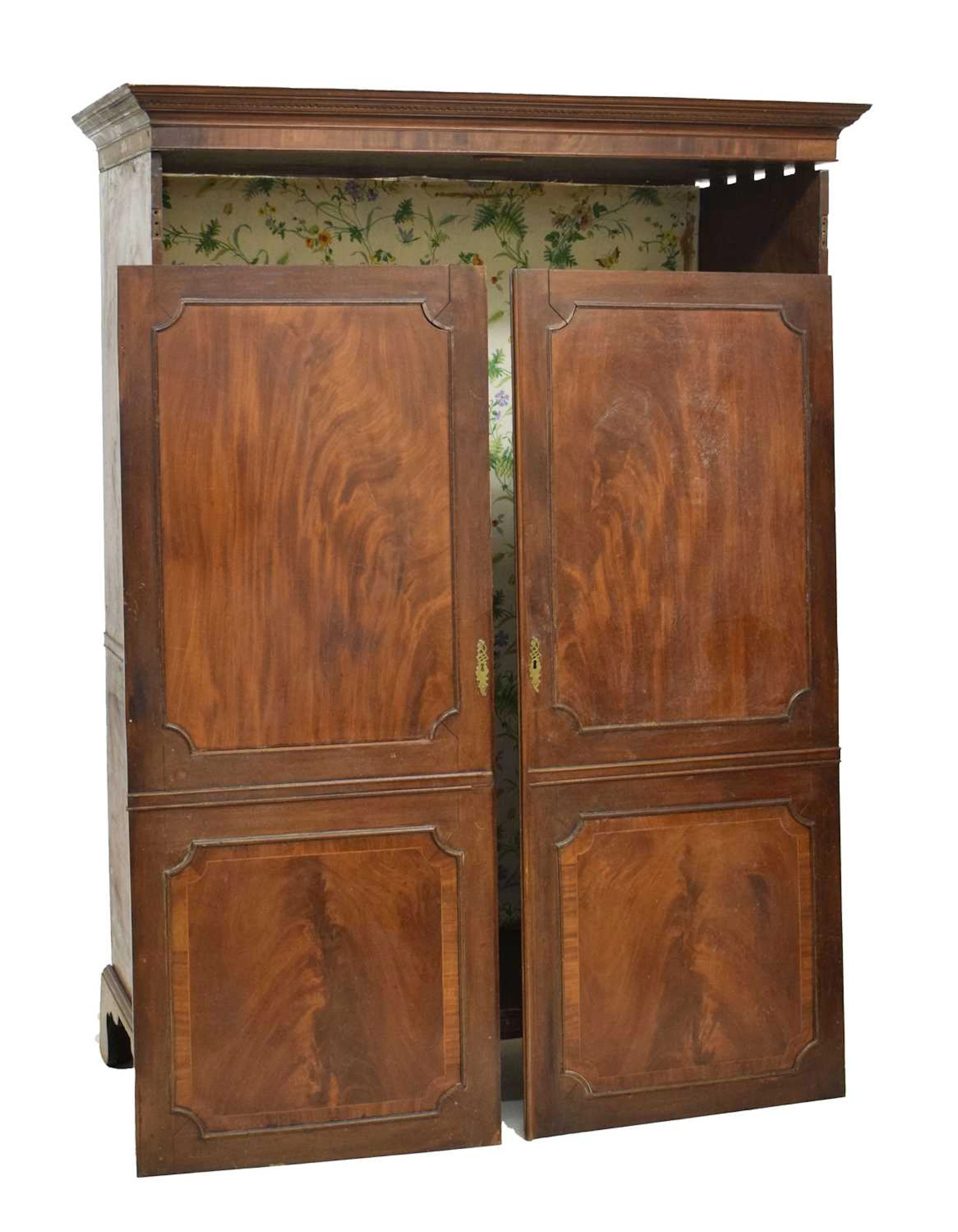 George III Channel Islands mahogany wardrobe