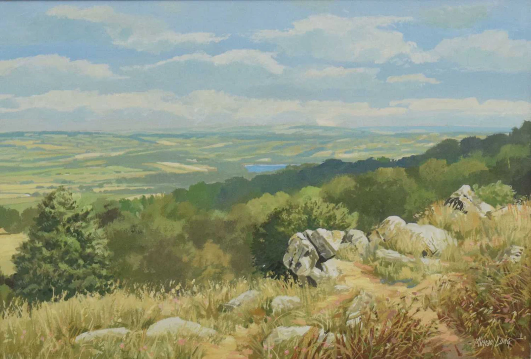 Michael Long (Bristol Savages / Bristol 1904 Arts) - Gouache - 'Blagdon Lake'