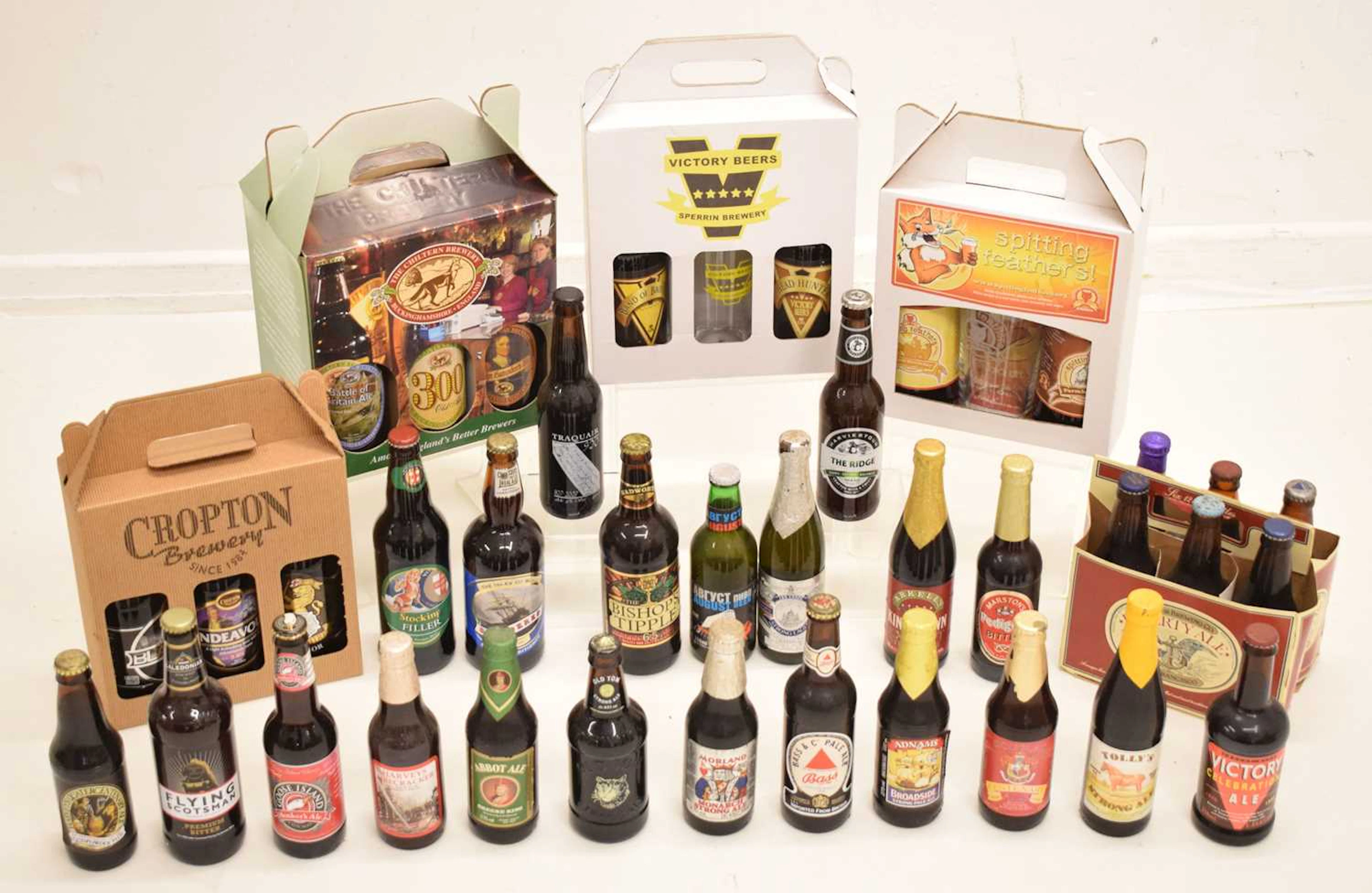 Collection of vintage beers, pale ales, real ales, premium bitters