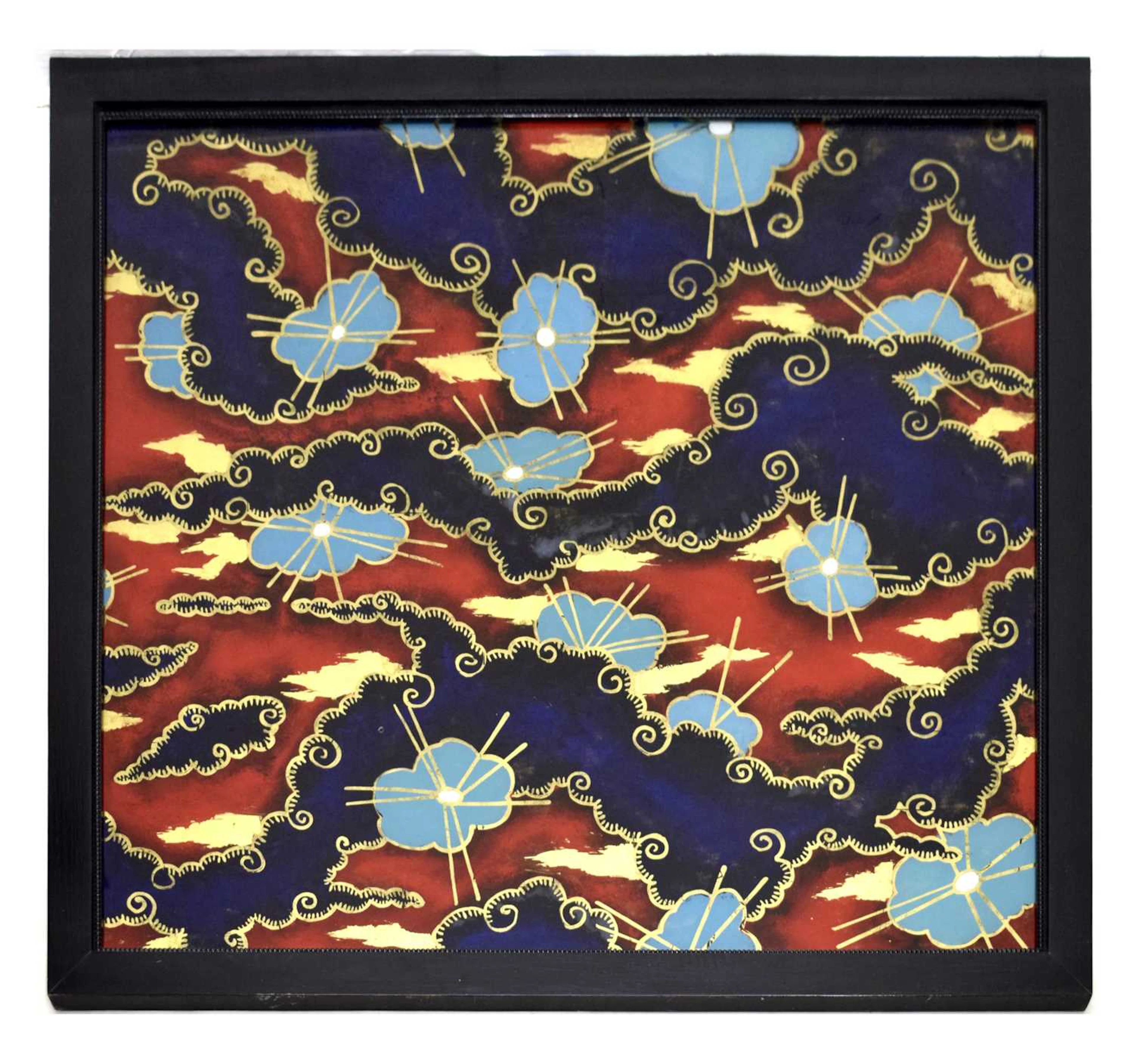 Contemporary verre églomisé wall mirror by Sterling Studios, London