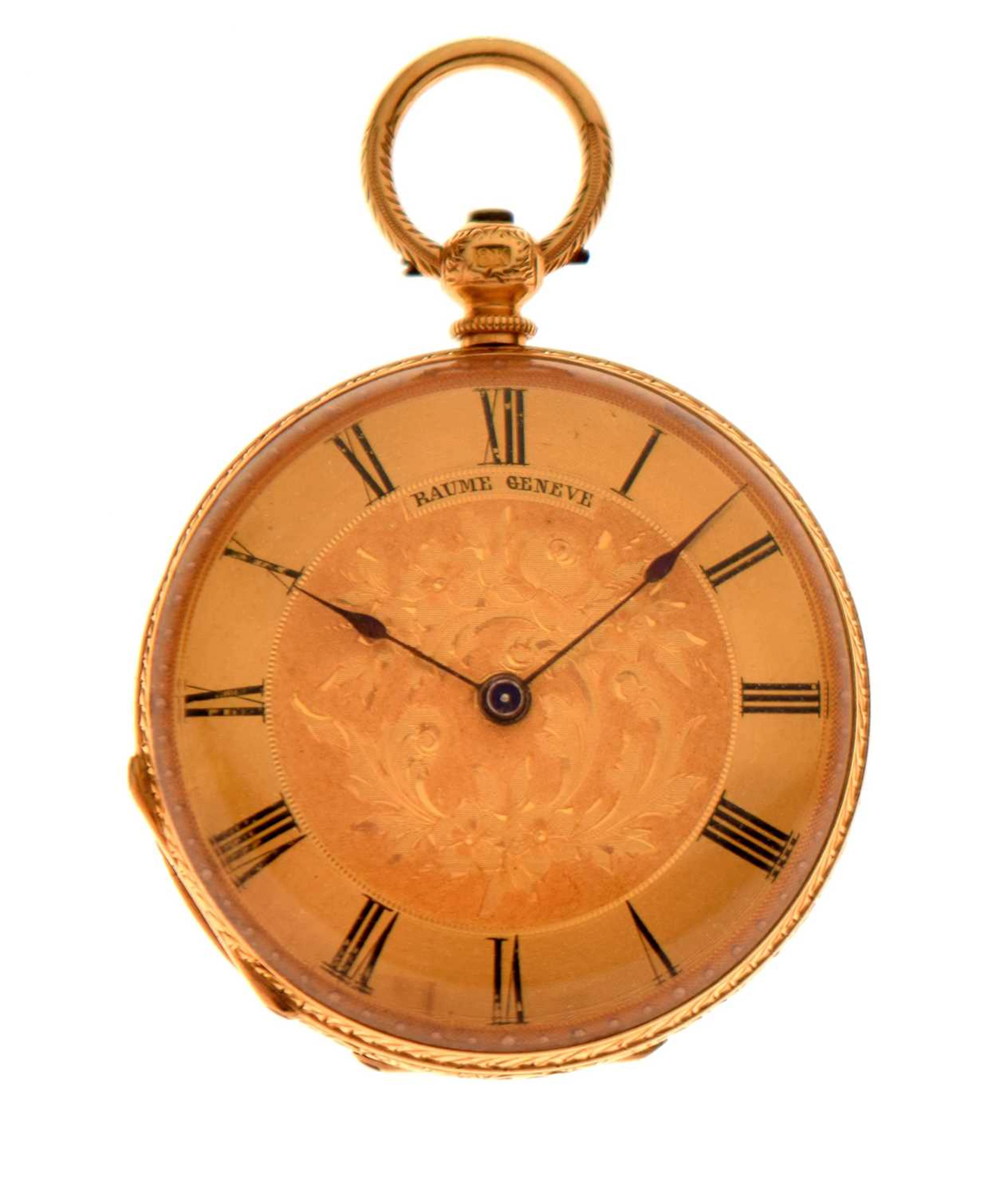 Baume, Geneve - Early 20th century 18K yellow metal open face fob watch