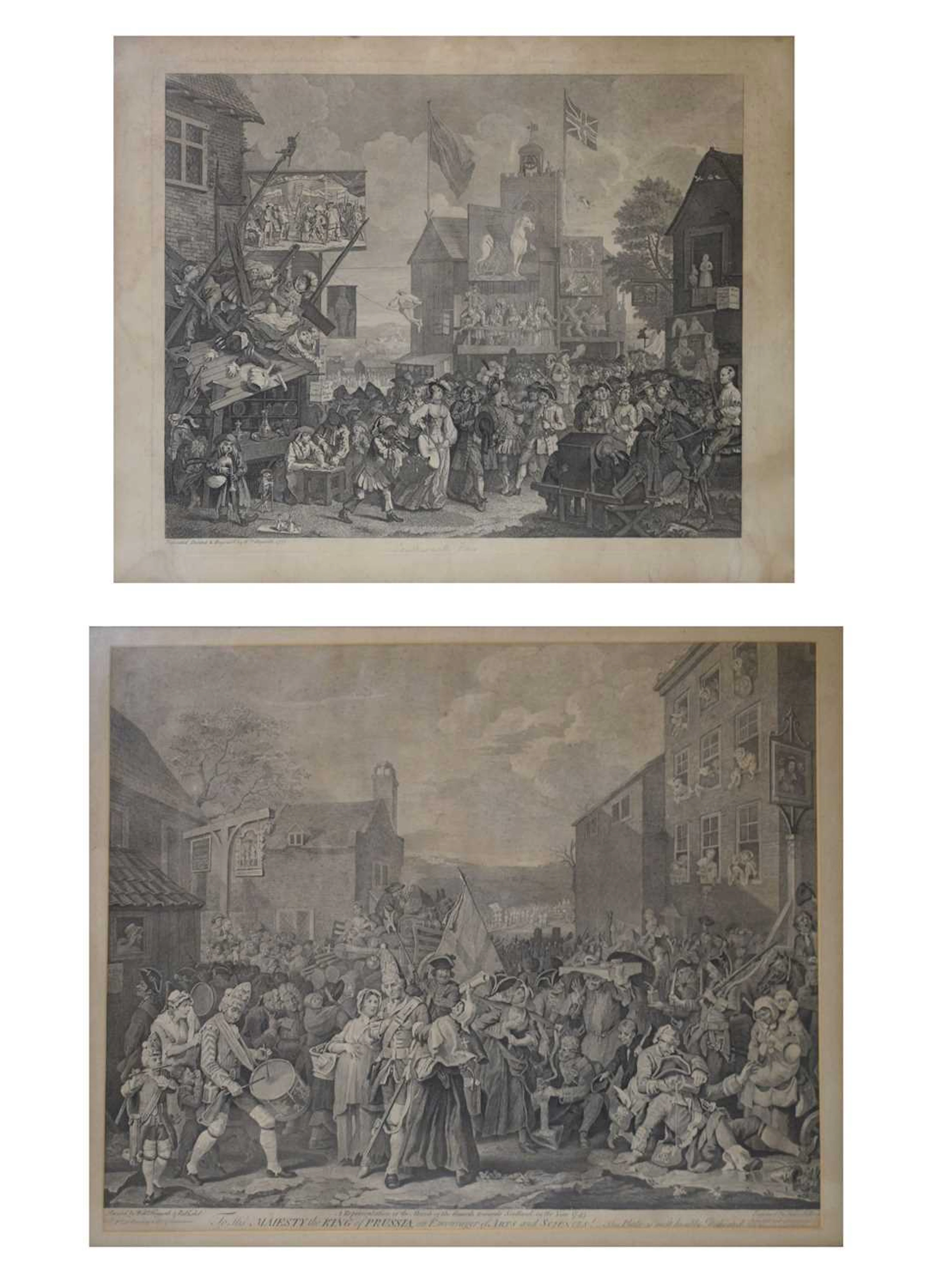 After William Hogarth (1697-1764) - Two engravings
