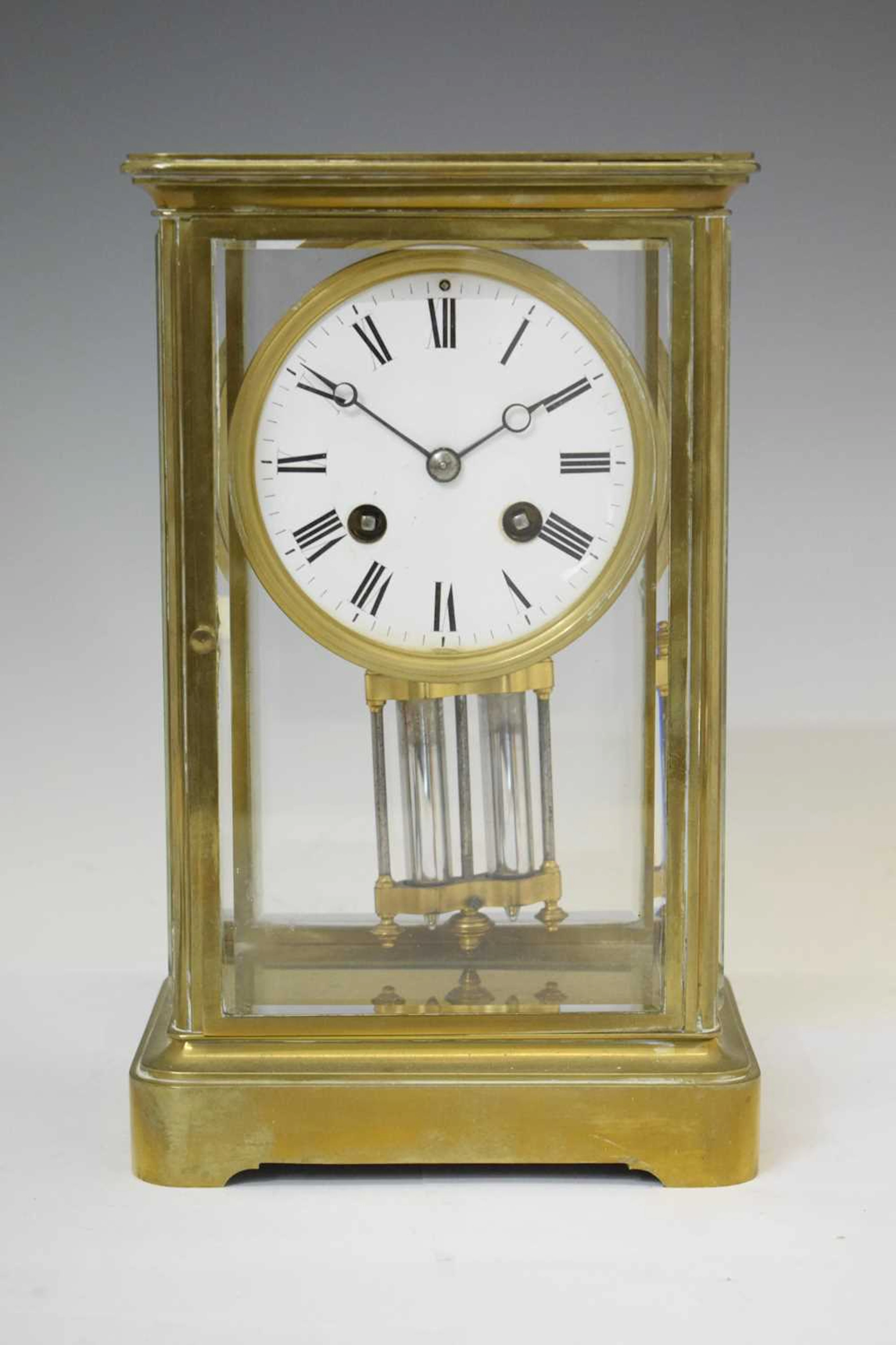 20th century French four-glass mantel clock