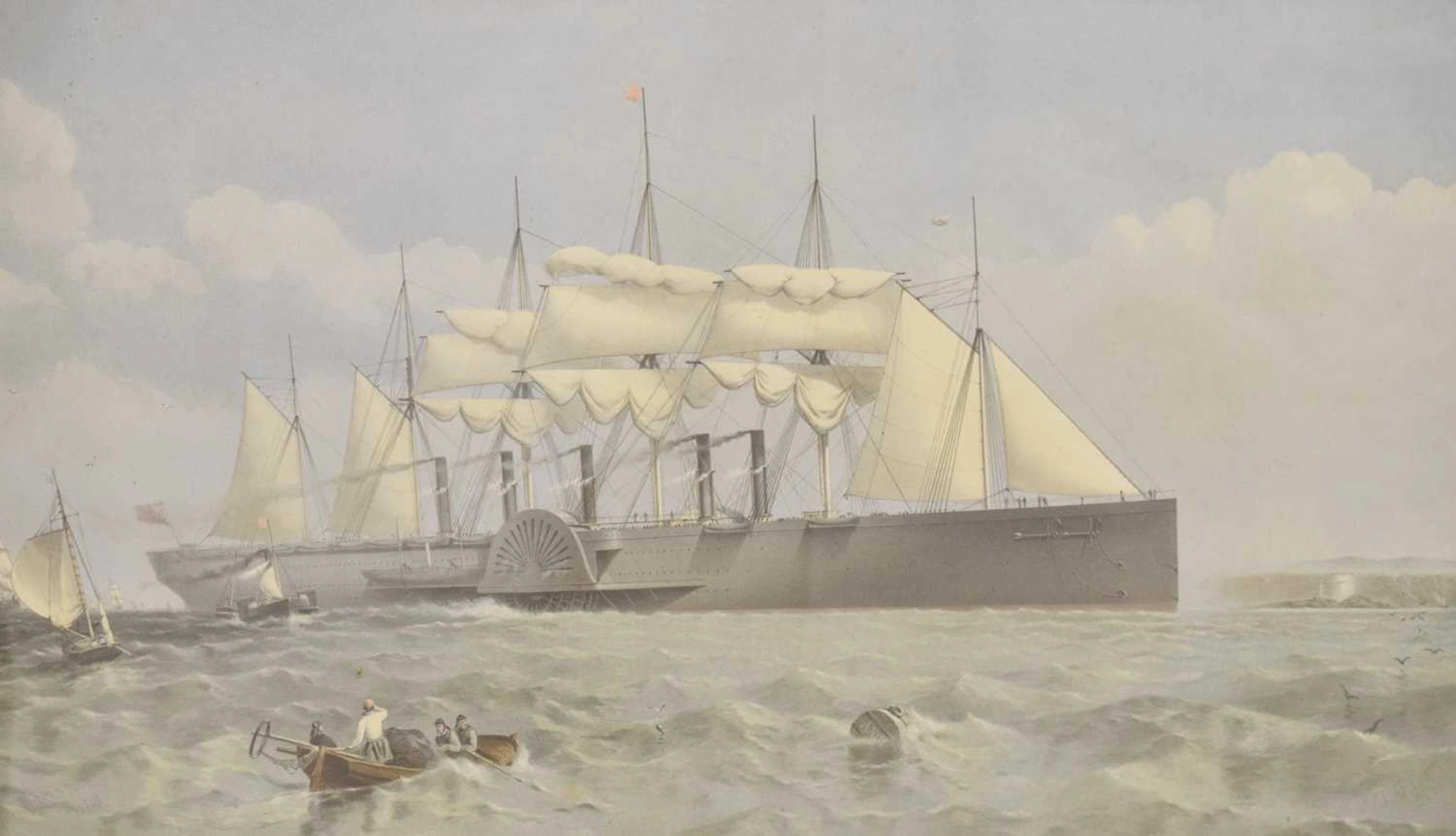 Thomas Goldsworthy Dutton (1820-1891) - Lithograph - SS Great Eastern