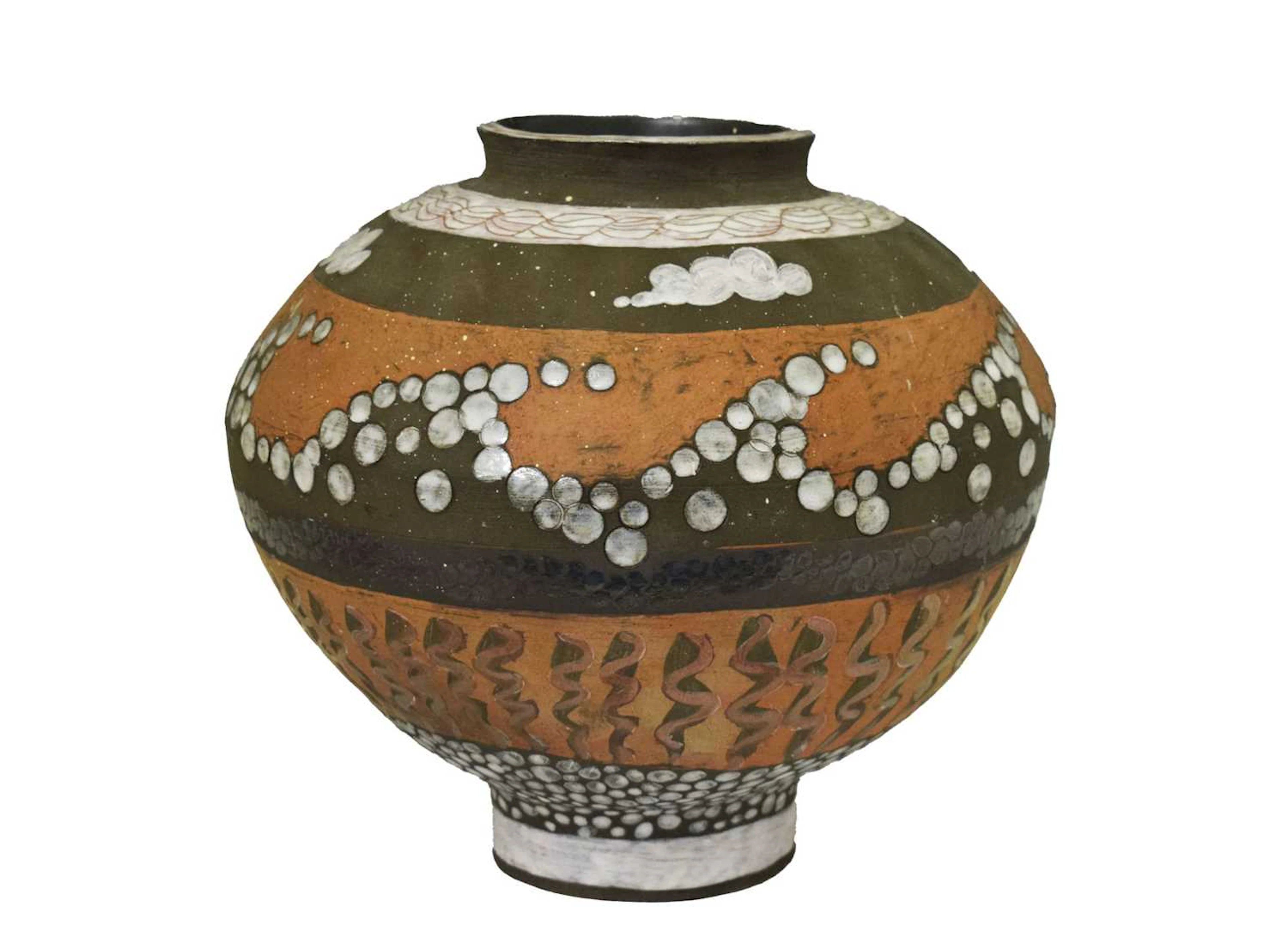Studio pottery - Mid 20th century terracotta vase