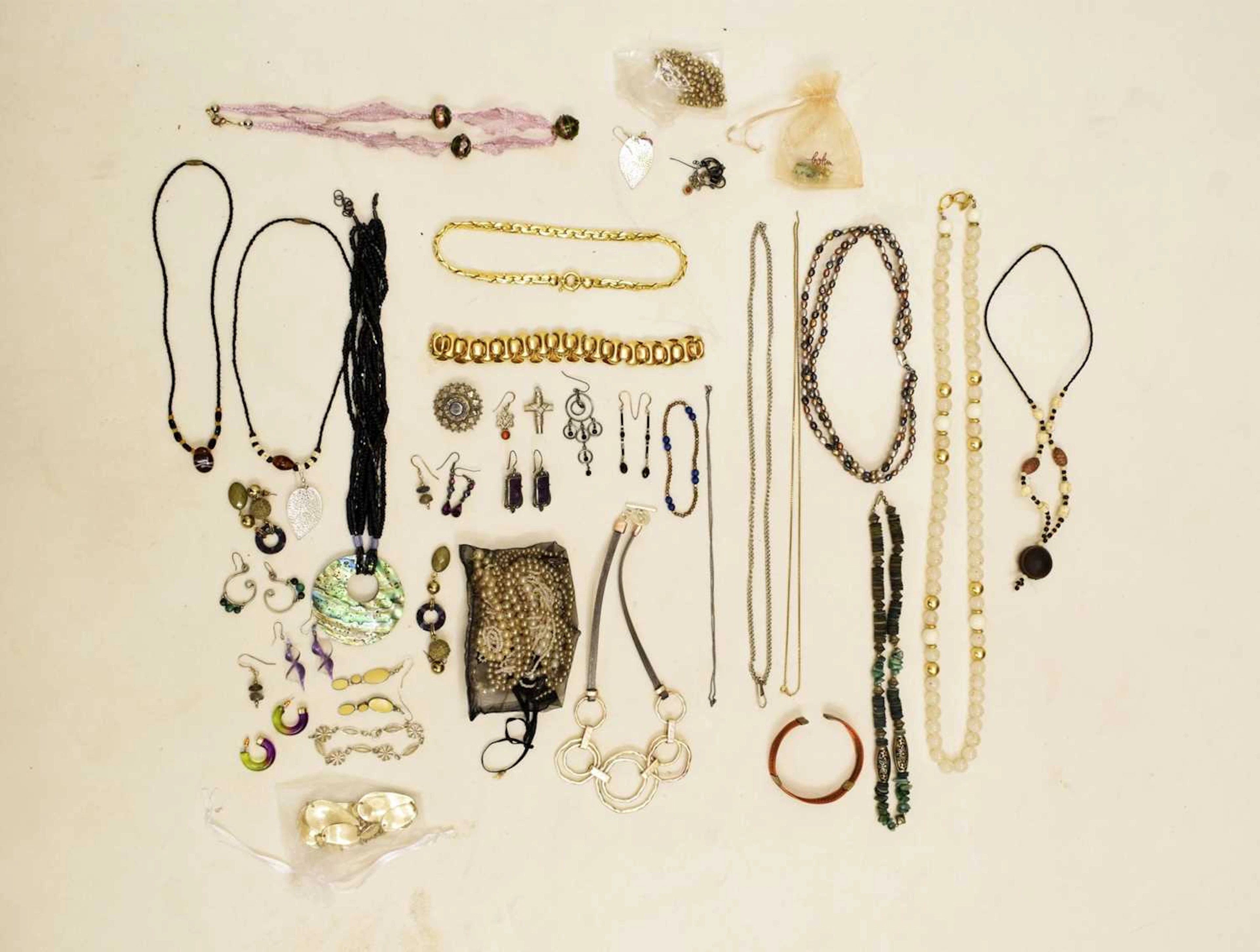Collection of costume jewellery to include silver jewellery, two early