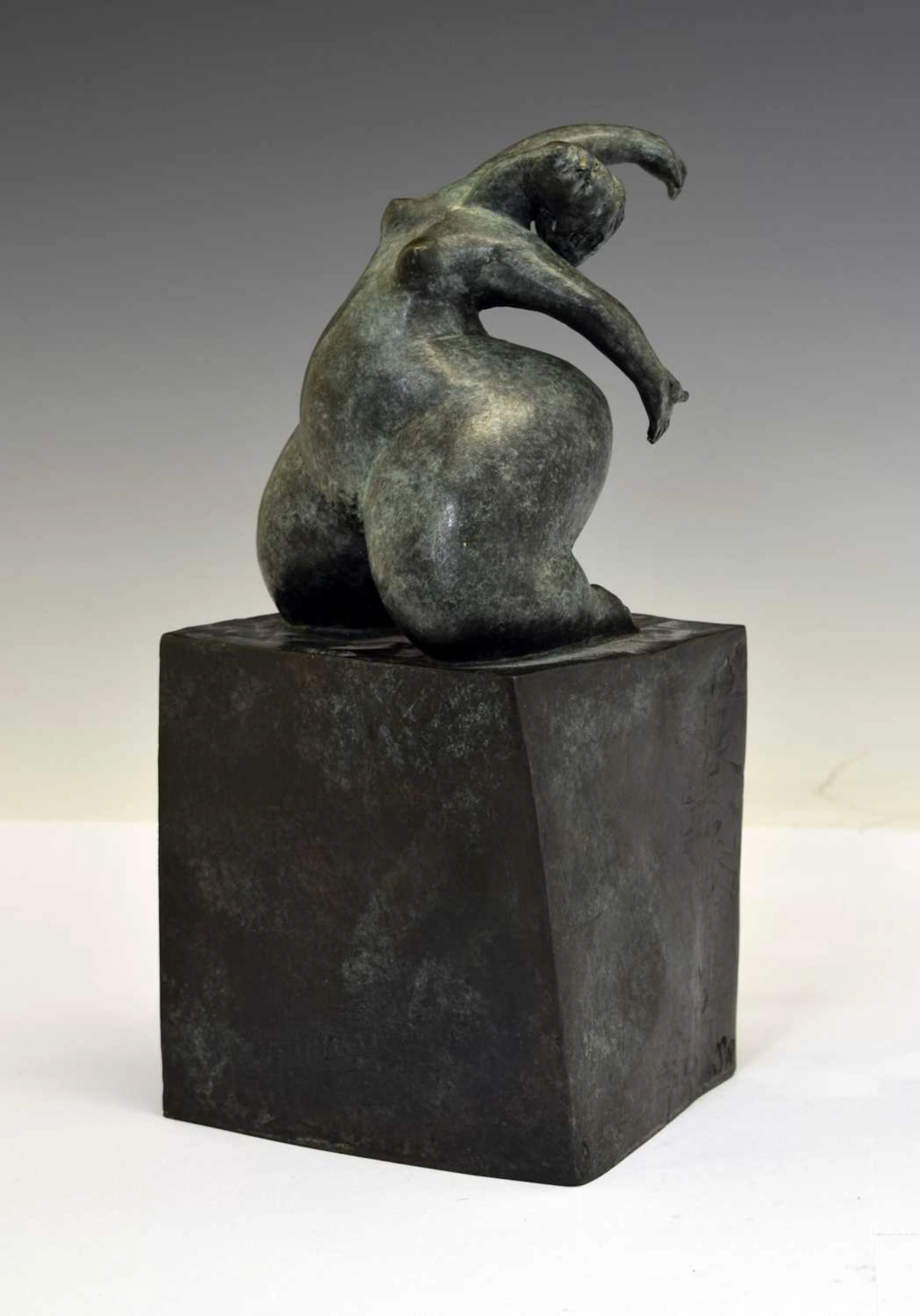 ARR Joanna Mallin-Davies (b. 1965) - Artist proof verdigris bronze sculpture