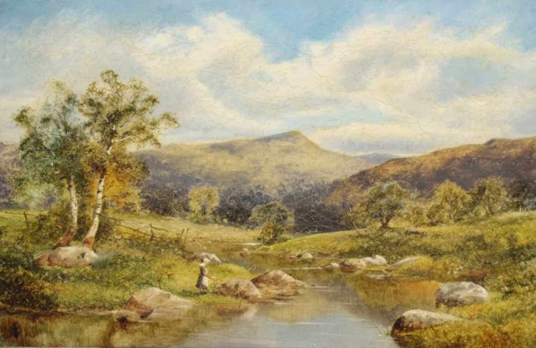 Early 20th century English School - Oil on canvas - Half-timbered