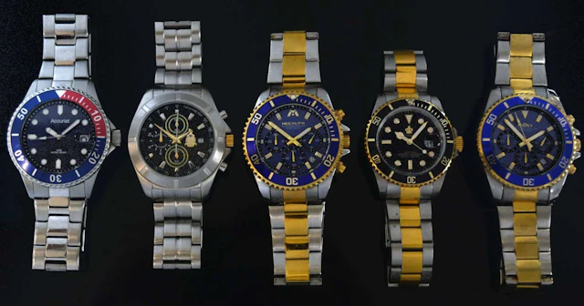 Group of five dress watches to include Royal Marines, Accurist etc