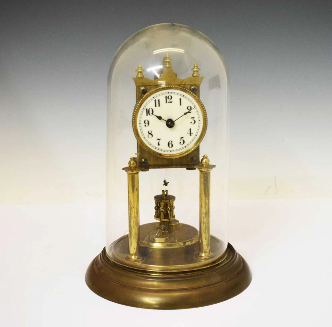 Brass 400 day 'Anniversary' or torsion clock