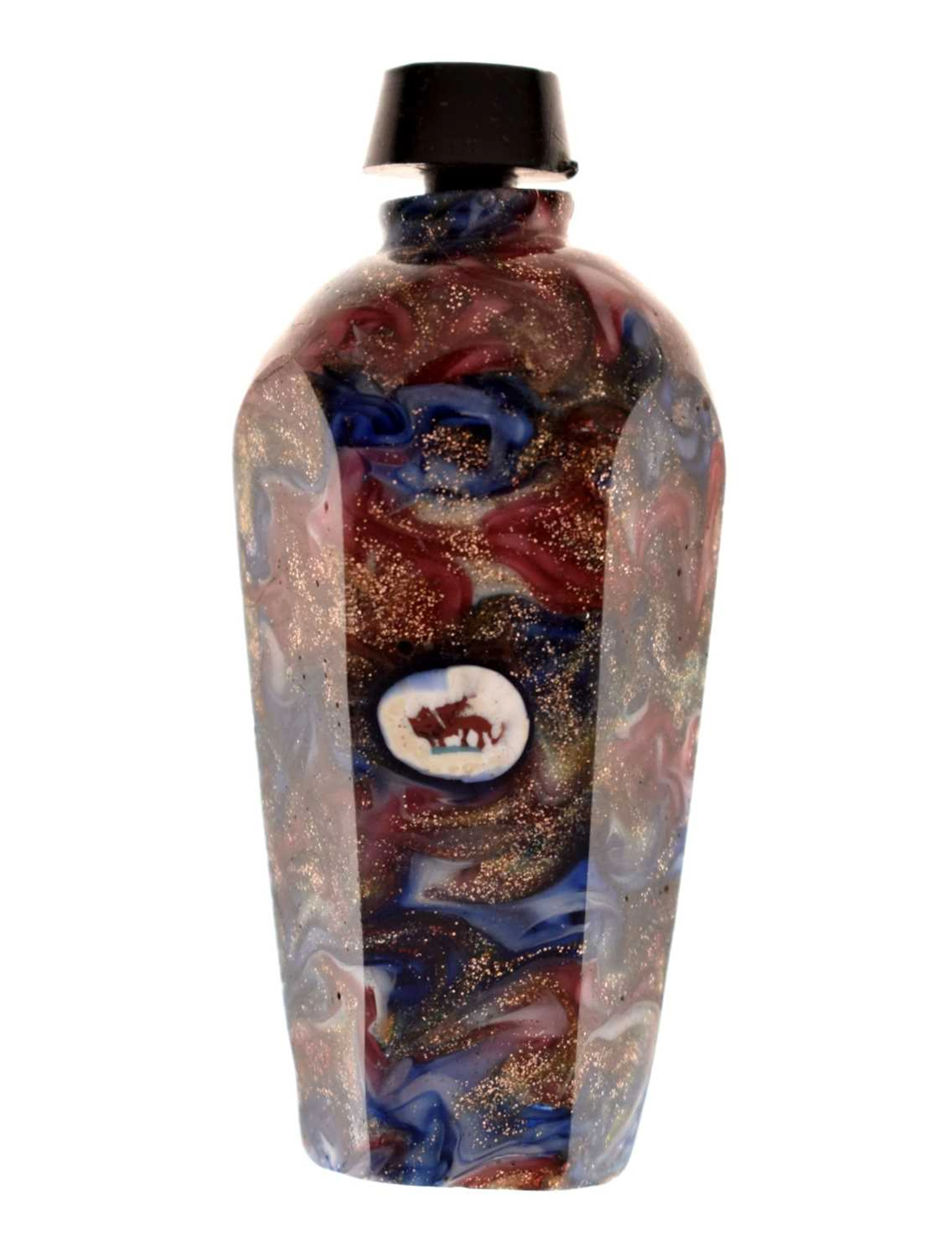 Manner of Franchini - Venetian aventurine glass scent bottle