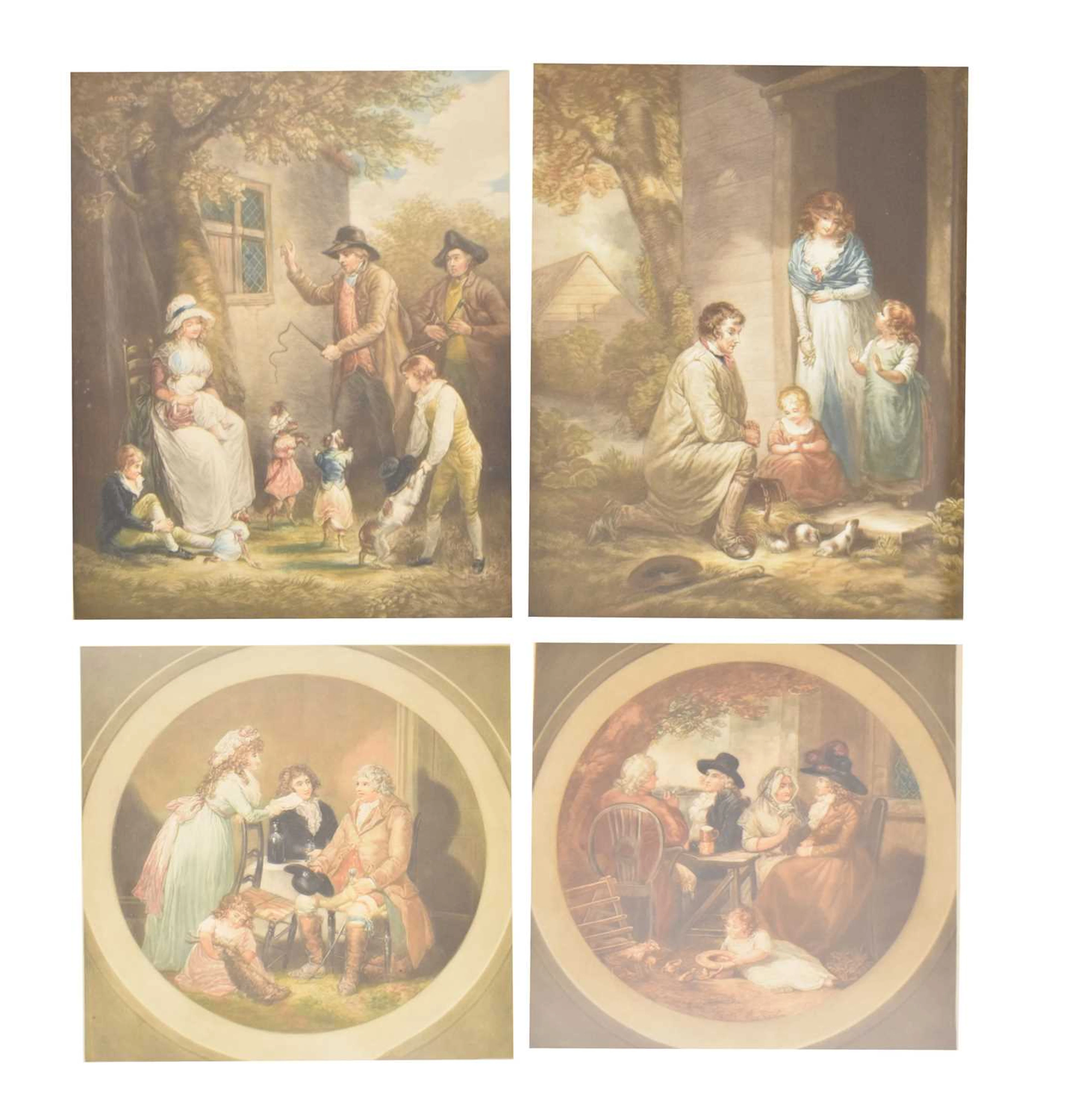 Four mezzotints after George Morland (British,1763-1804)