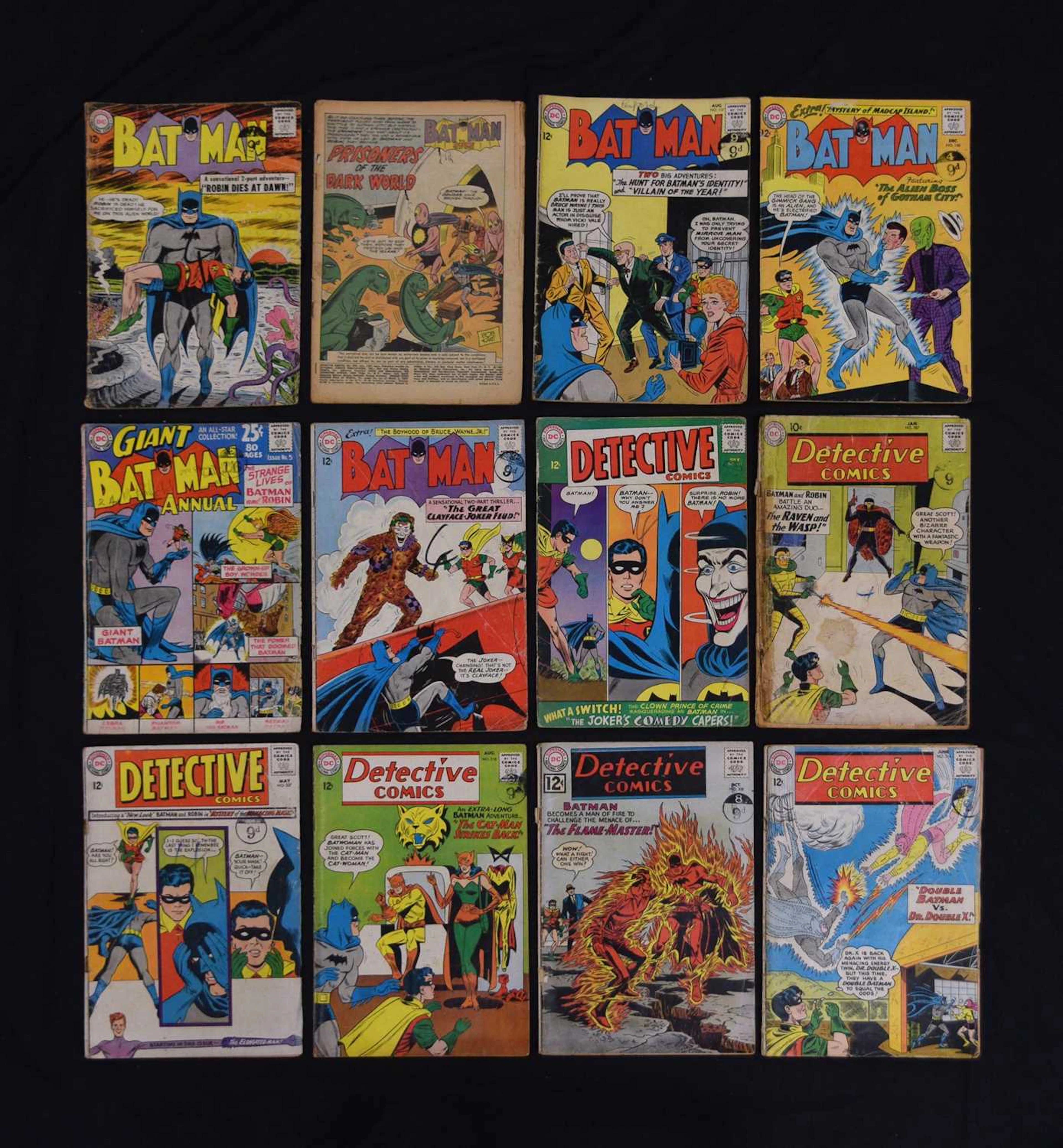 Collection of twenty-three 1960s DC comics featuring Batman