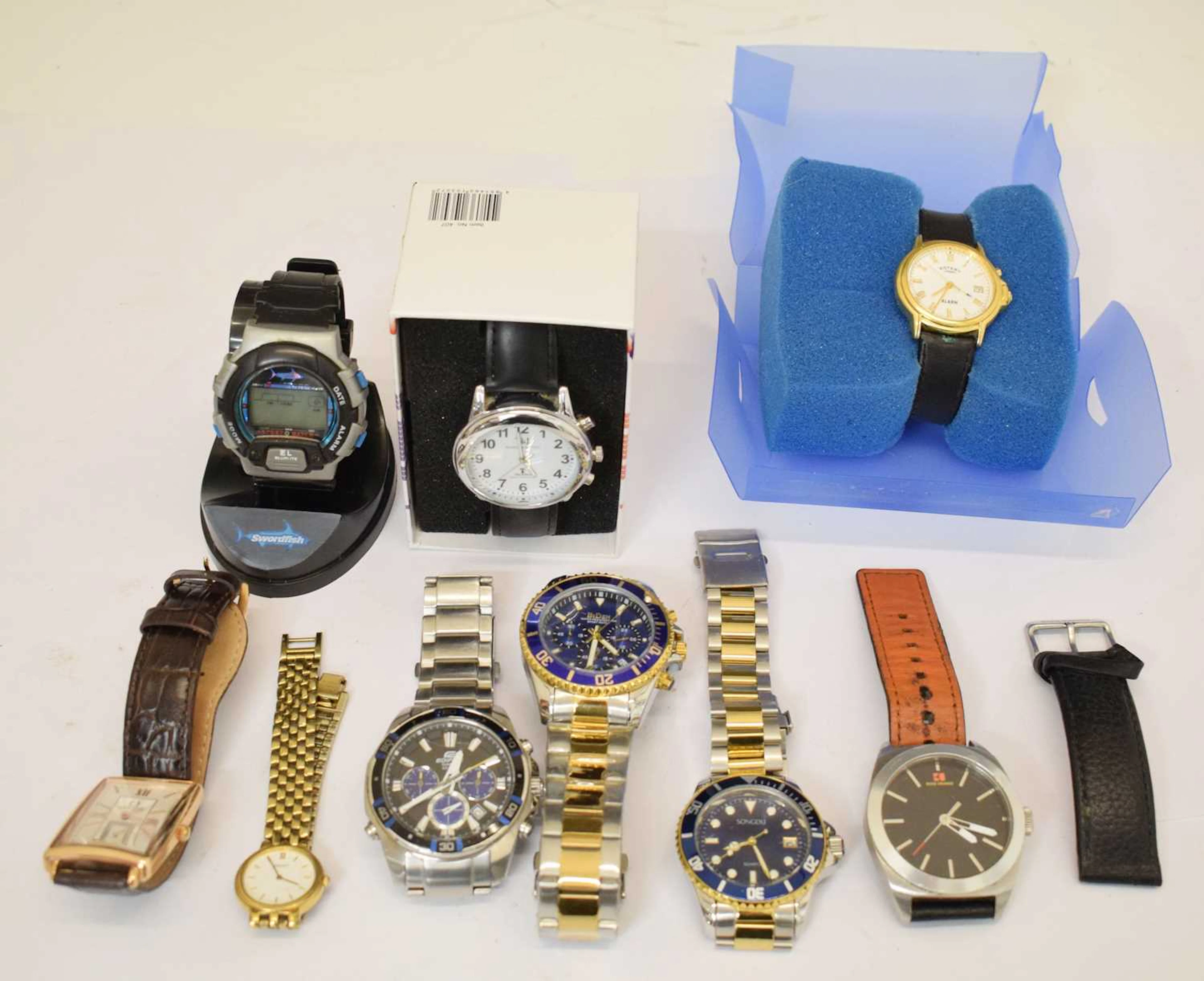Collection of modern fashion watches