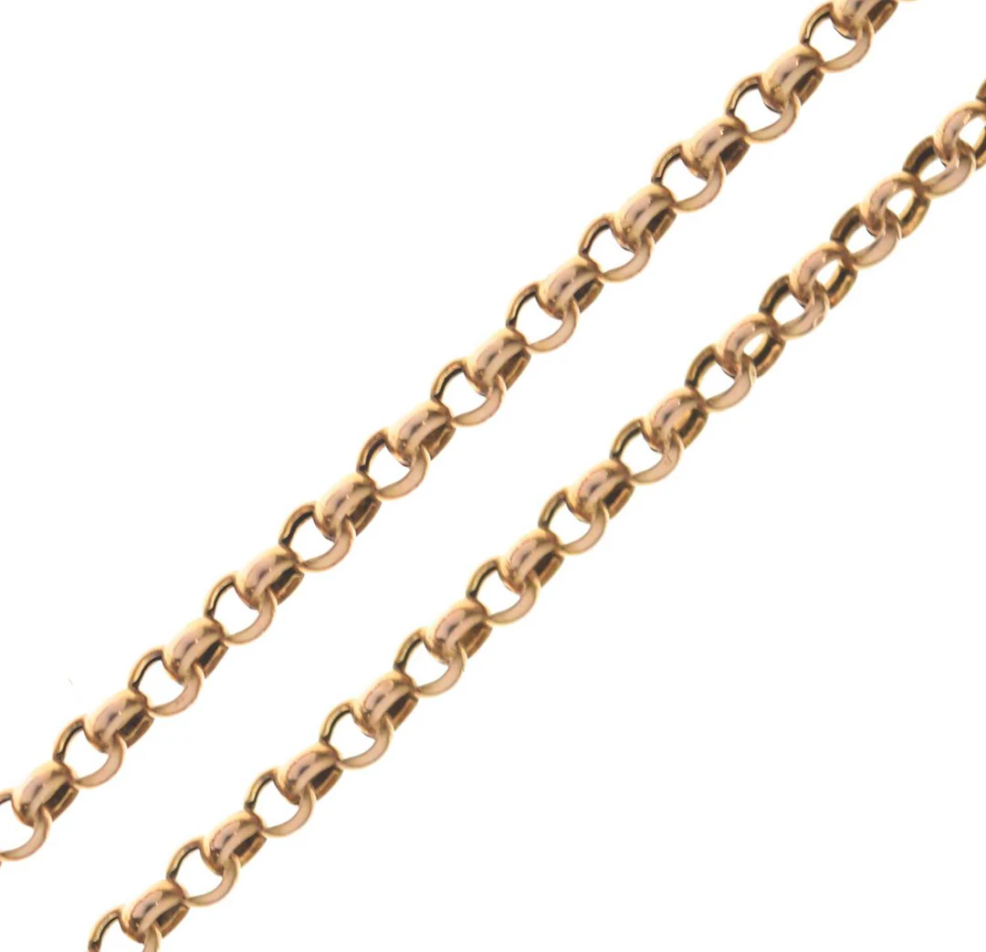 Yellow metal belcher link necklace