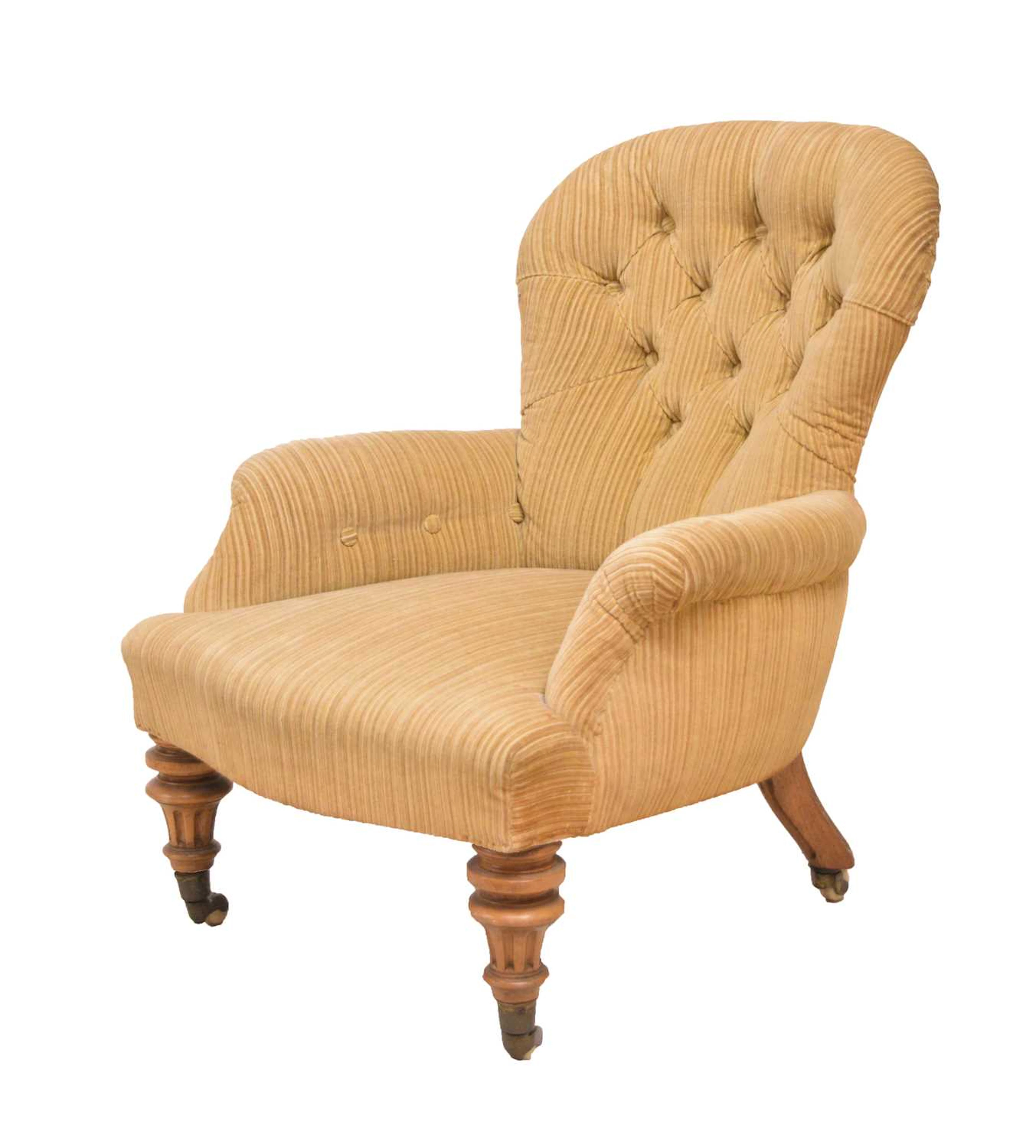 Victorian deep buttoned easy chair