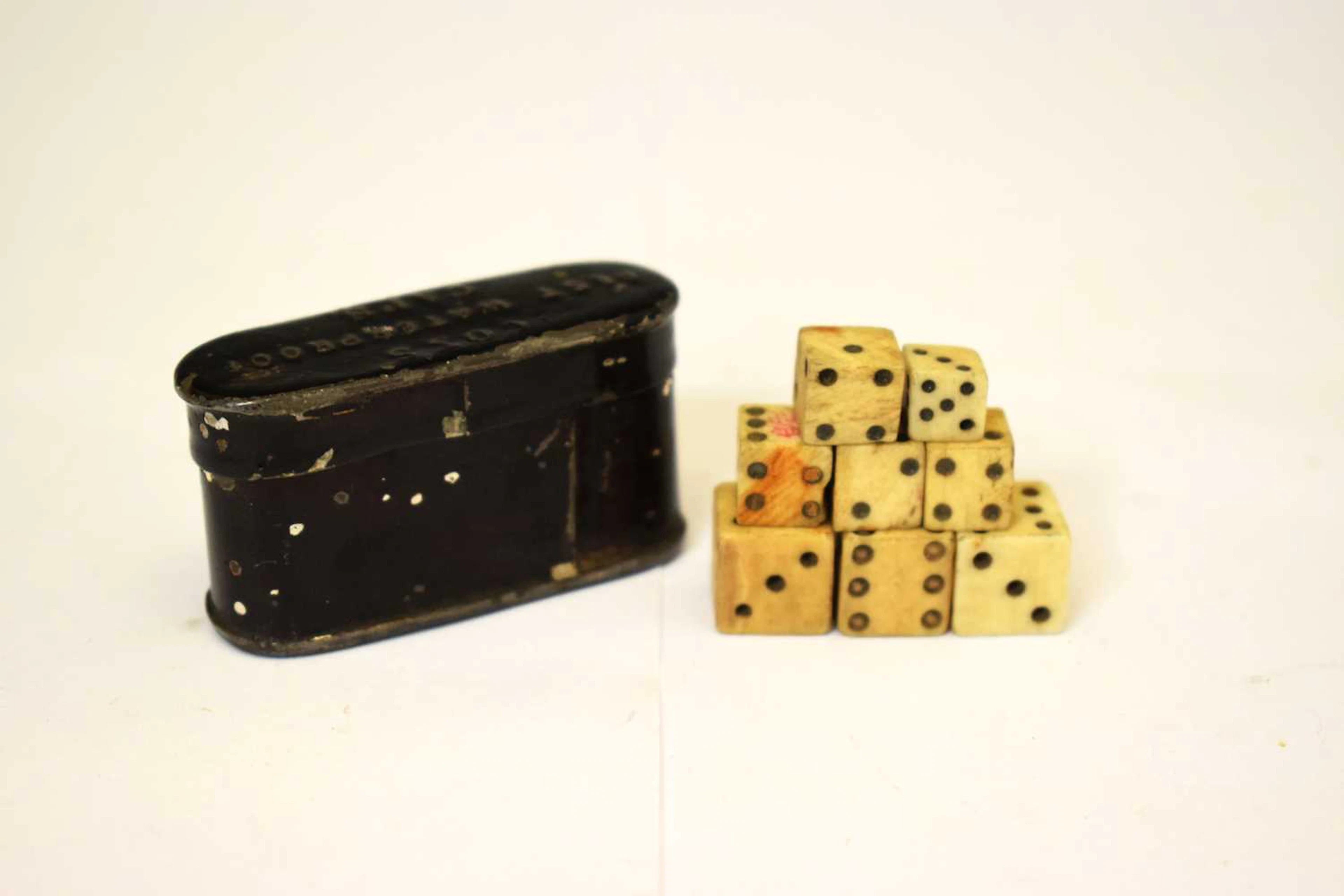 Collection of bone dice, likely 18th century