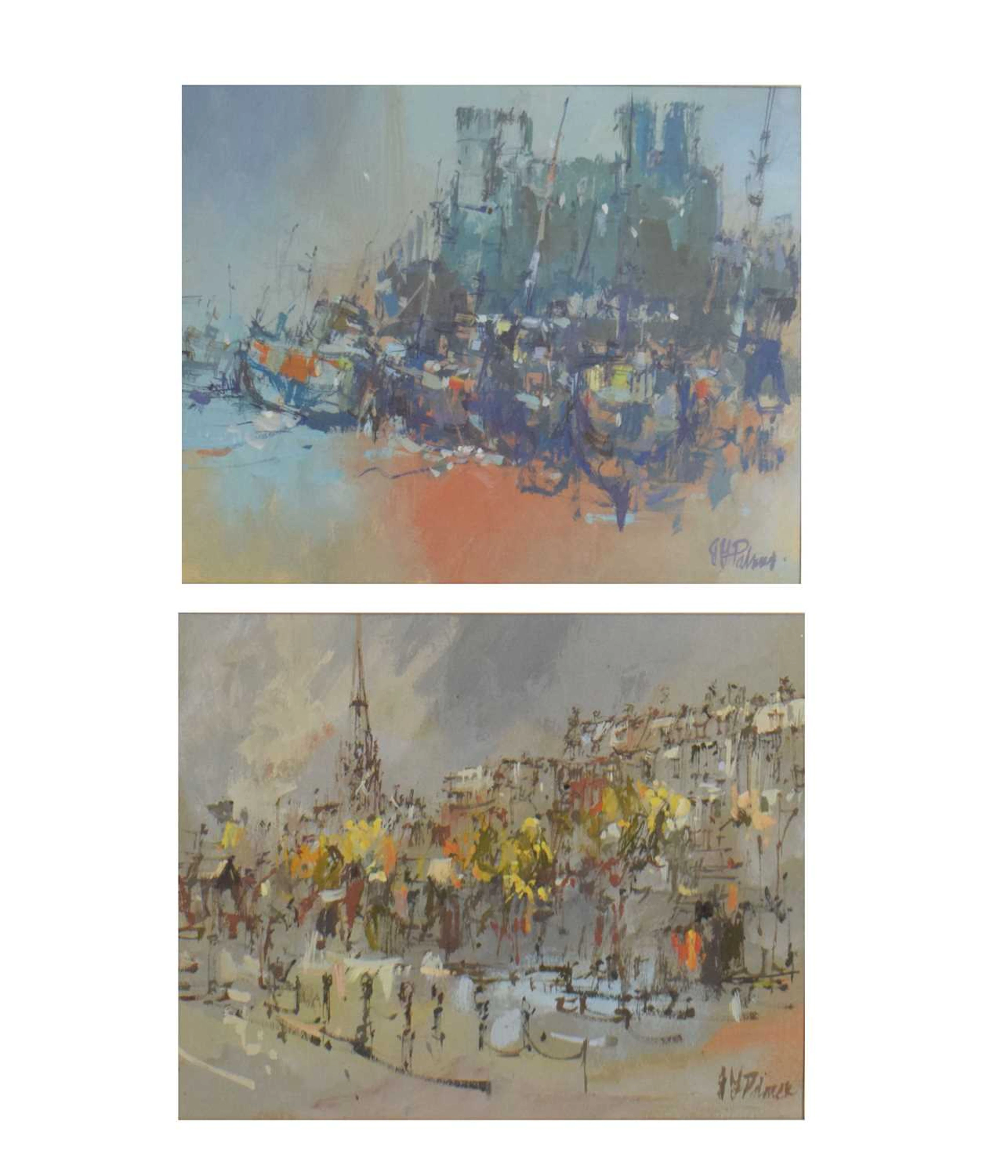 John F. Palmer (Bristol Savages/1904 Arts,1939-2021) - Two acrylics