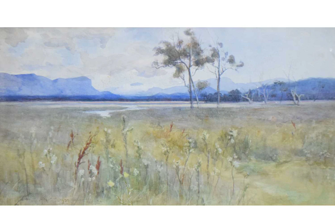 Albert J Hanson (Australian, 1867-1914) - Watercolour - Landscape