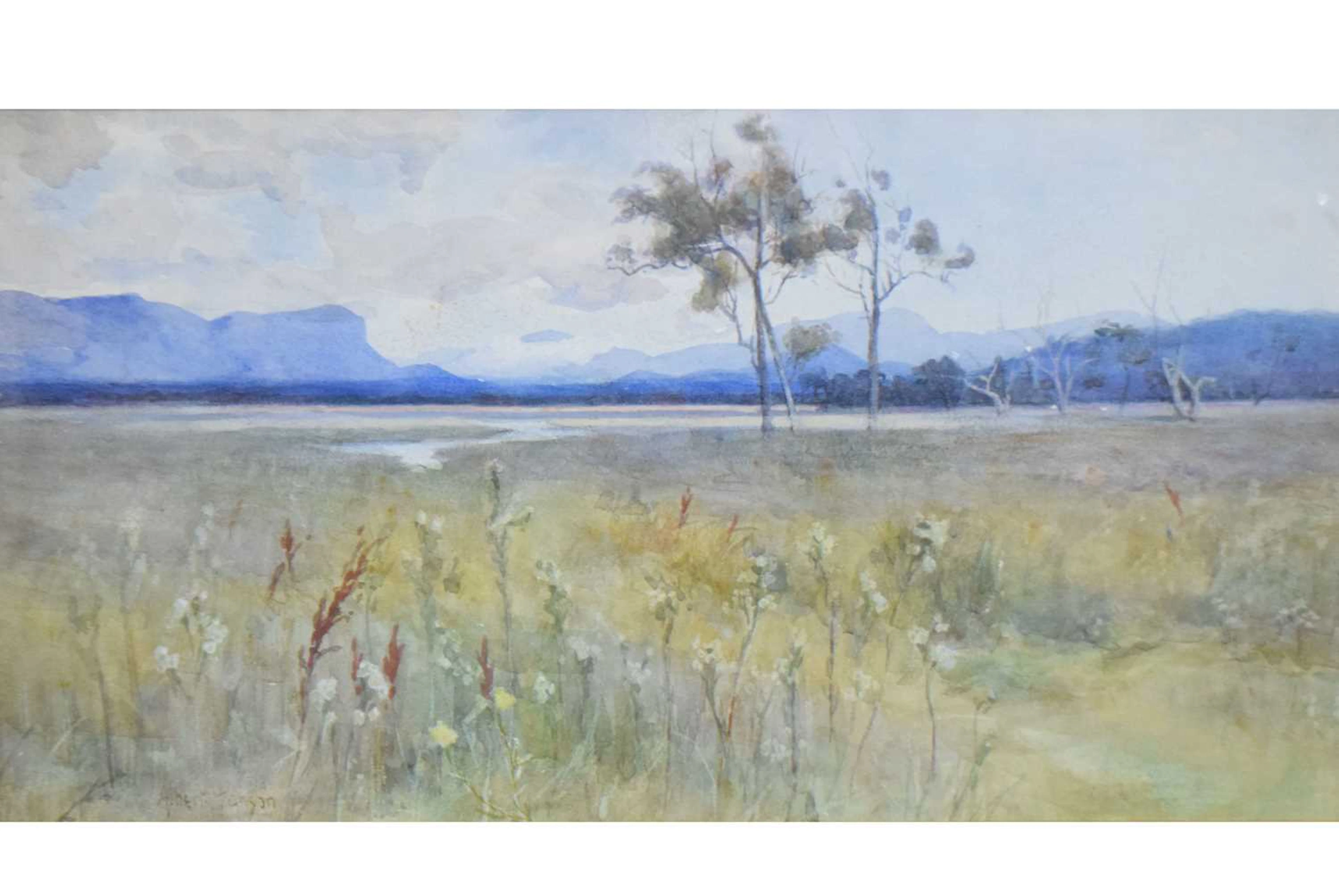 Albert J Hanson (Australian, 1867-1914) - Watercolour - Landscape