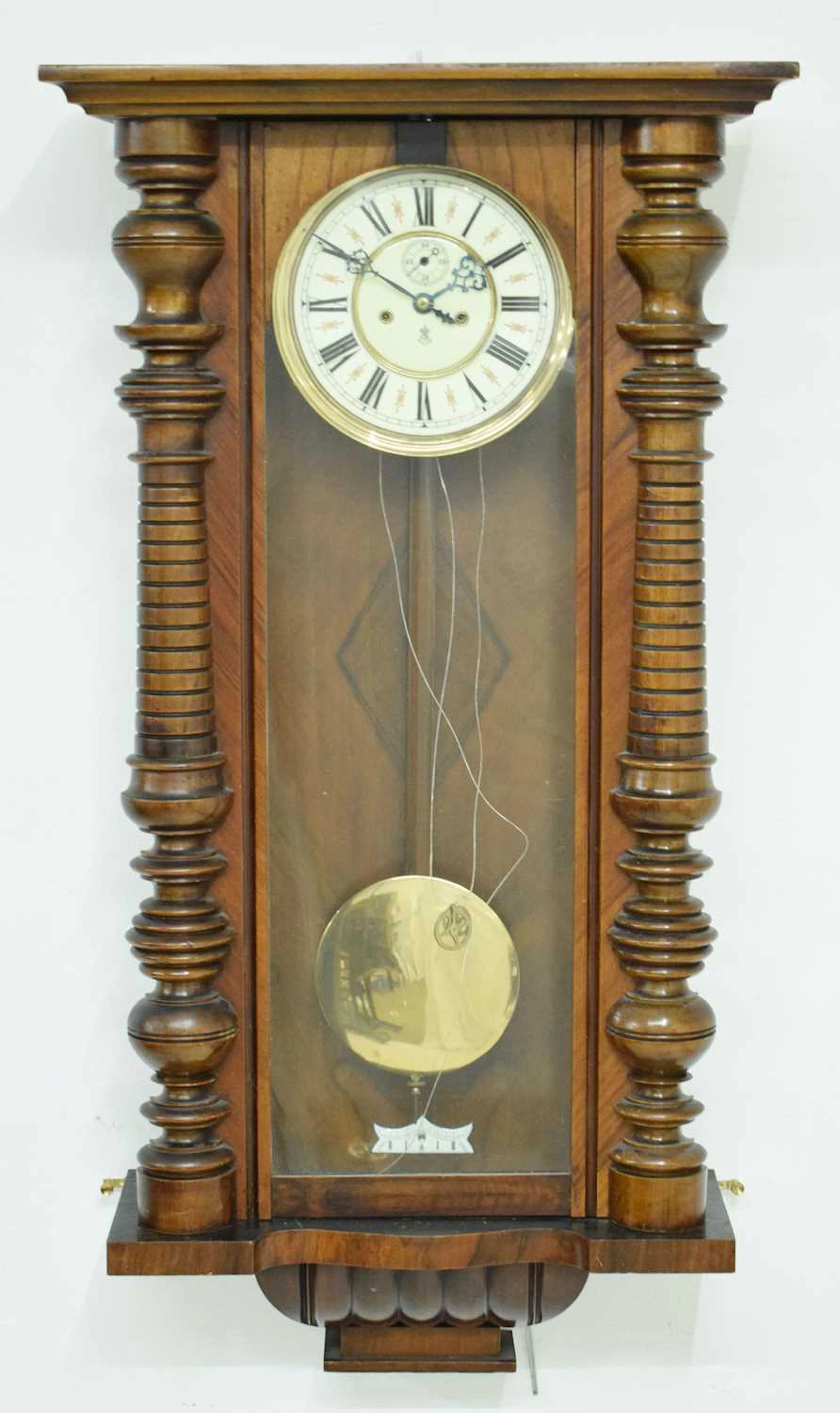 Gustav Becker - Walnut cased two weight 'Vienna' wall clock