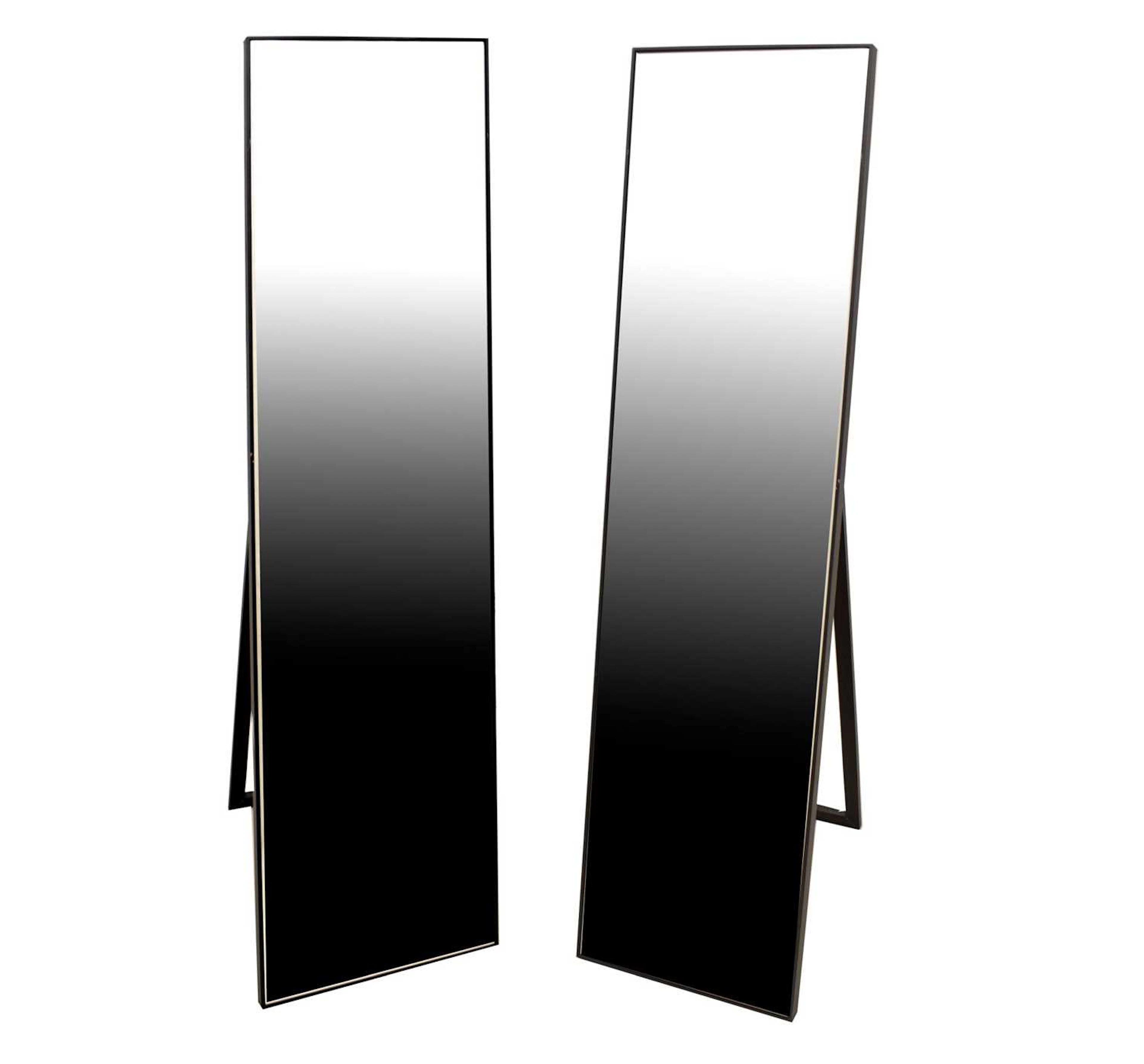 Pair of modern wall/freestanding easel dressing room mirrors