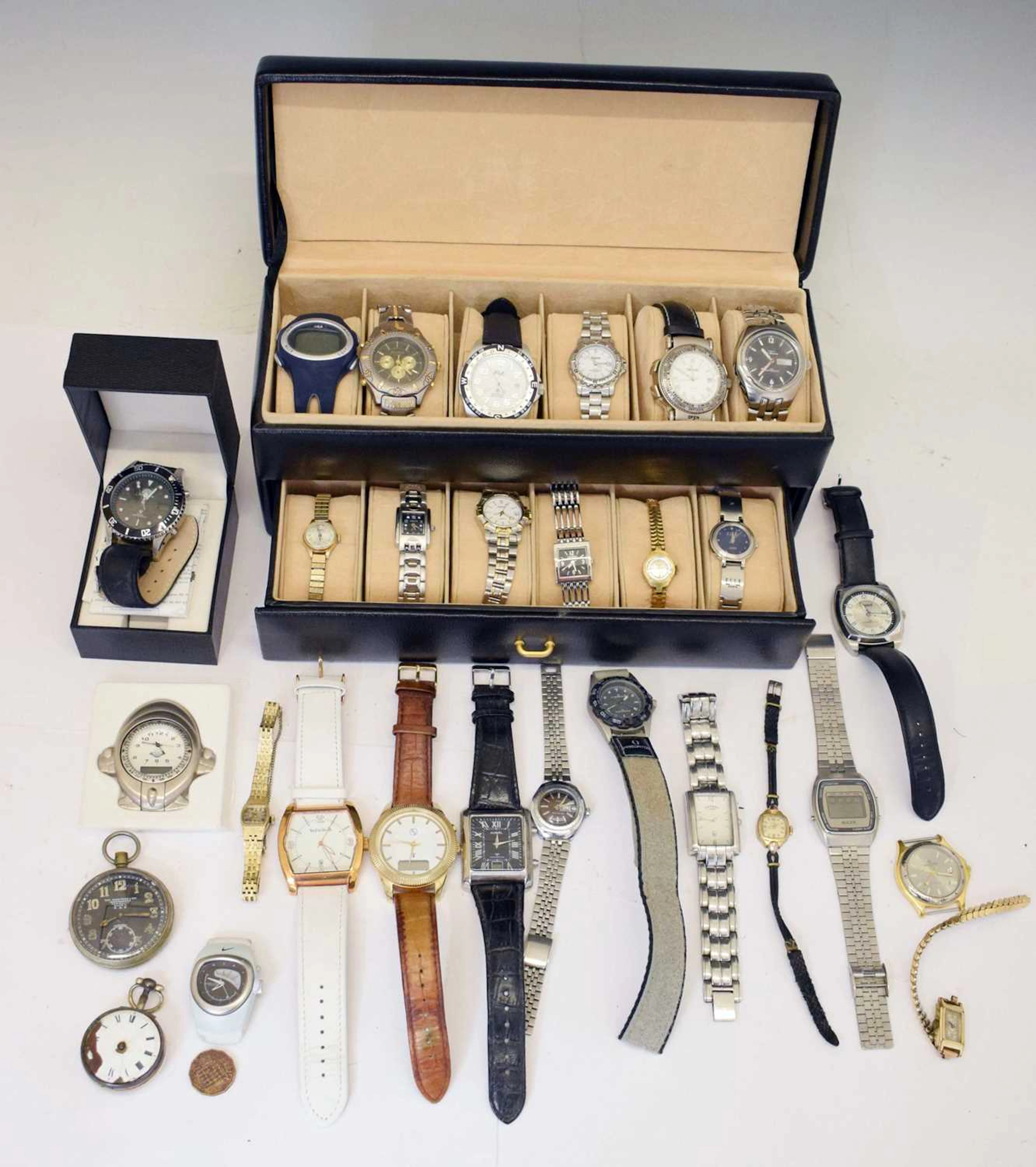 Collection of fashion watches and pocket watches