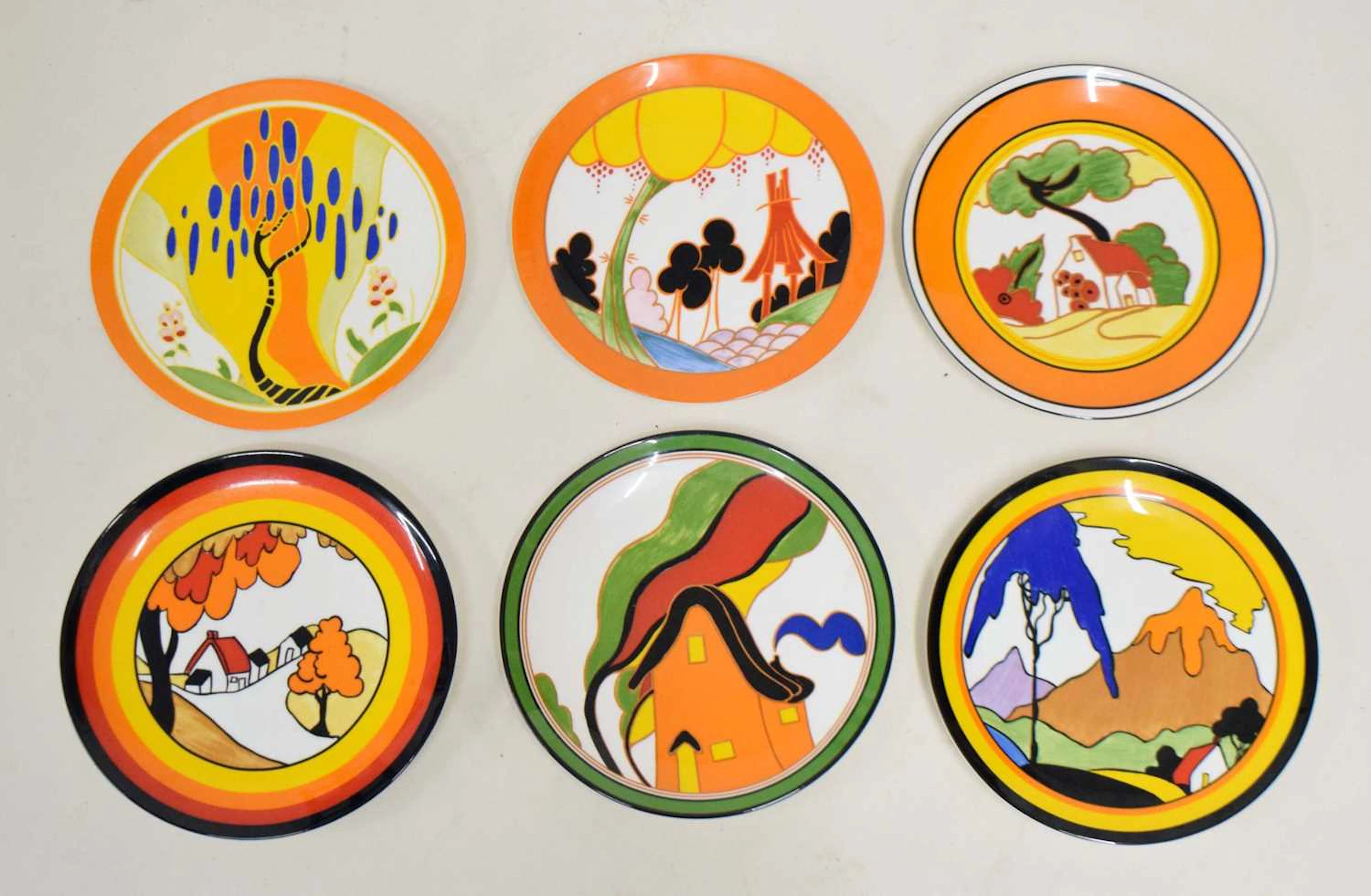 Clarice Cliff limited edition - Six Wedgwood / Bradford Exchange plates