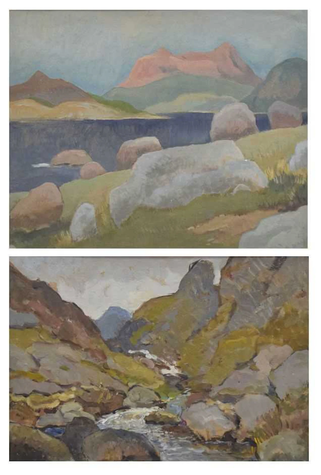 Eric Prehn (Russian, 1894-1985) - Pair of oils - Rural landscapes