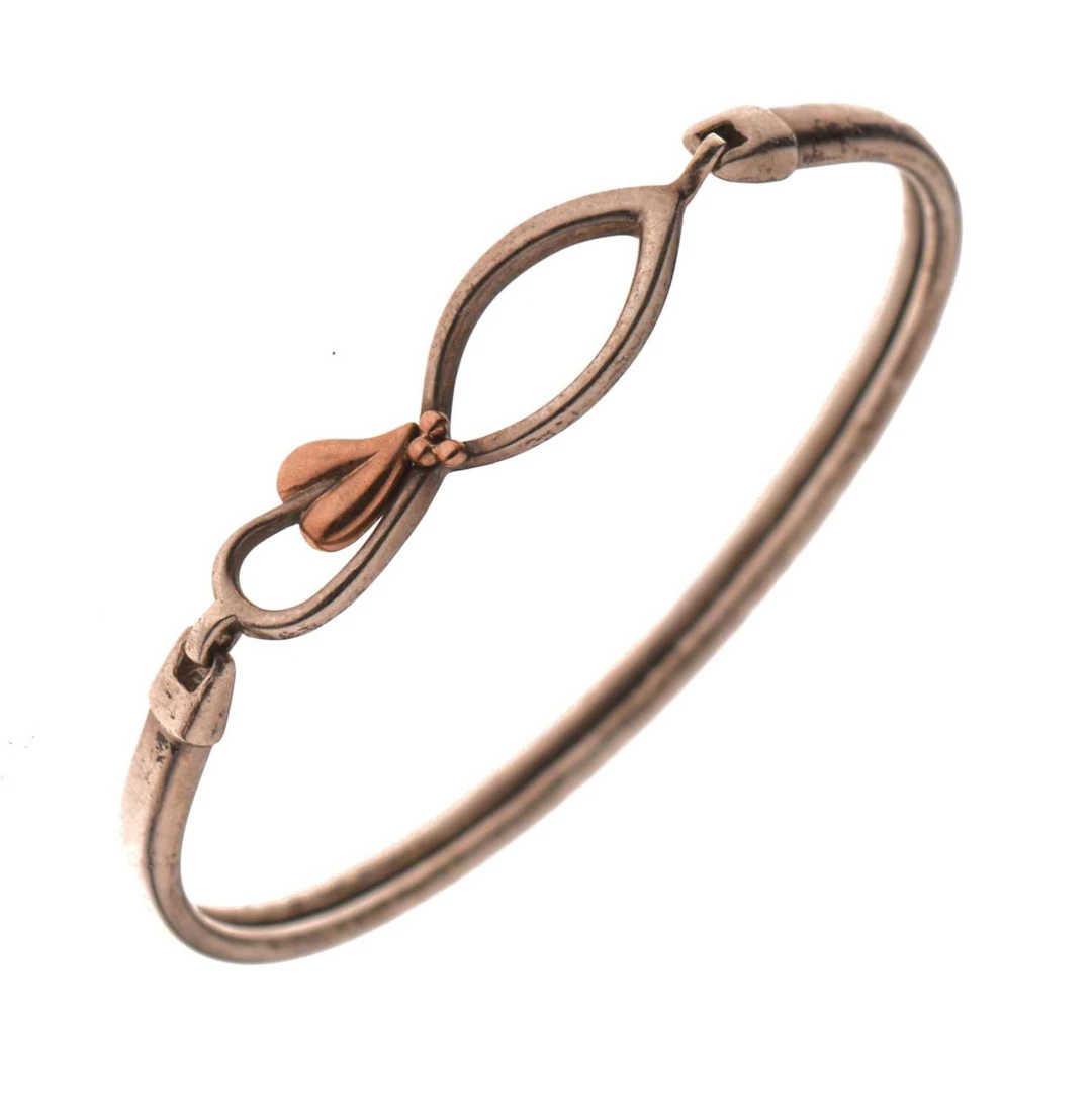 Clogau Tree of Life design silver and rose gold bangle