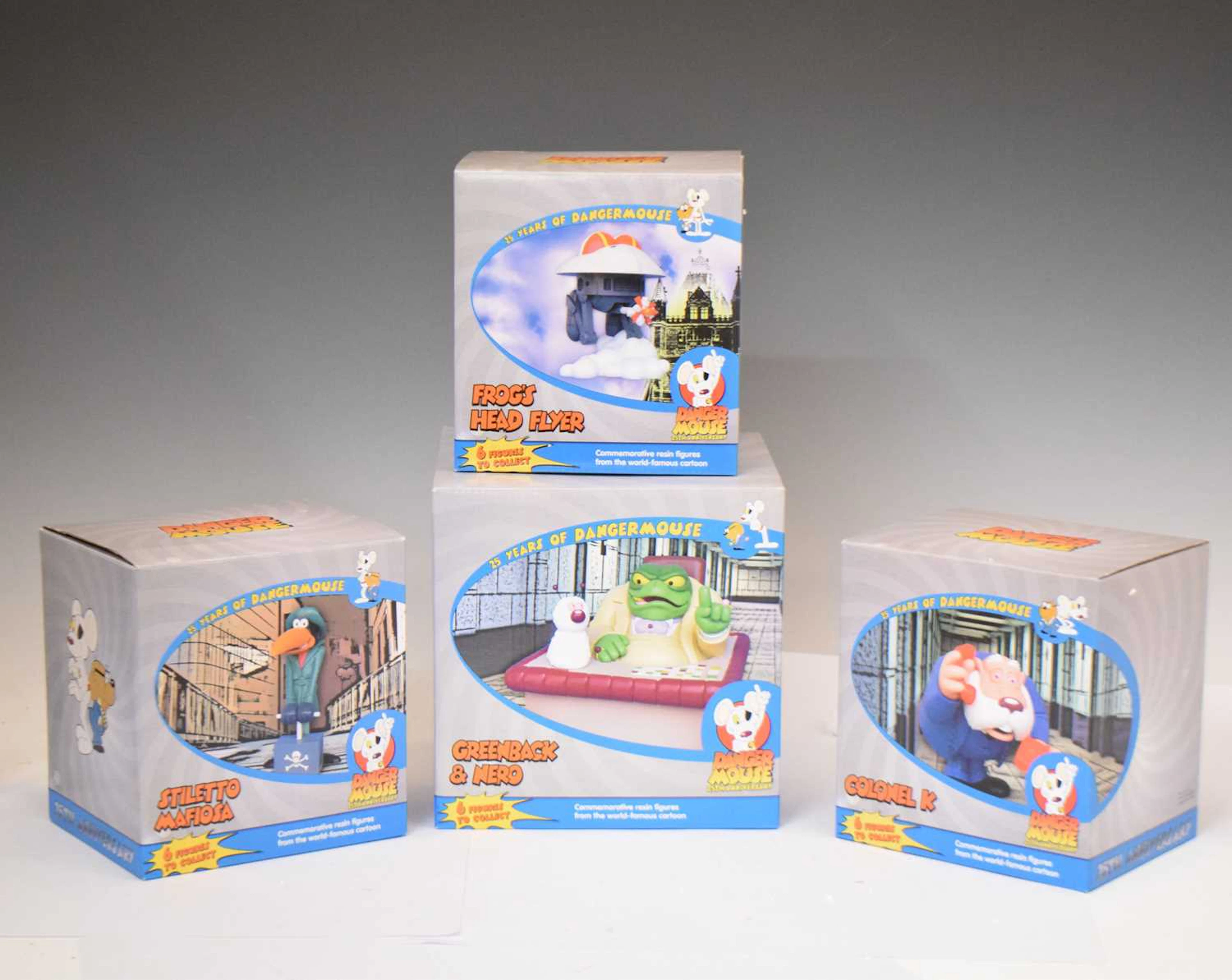 Four Danger Mouse '25 Years of Danger Mouse' resin figures