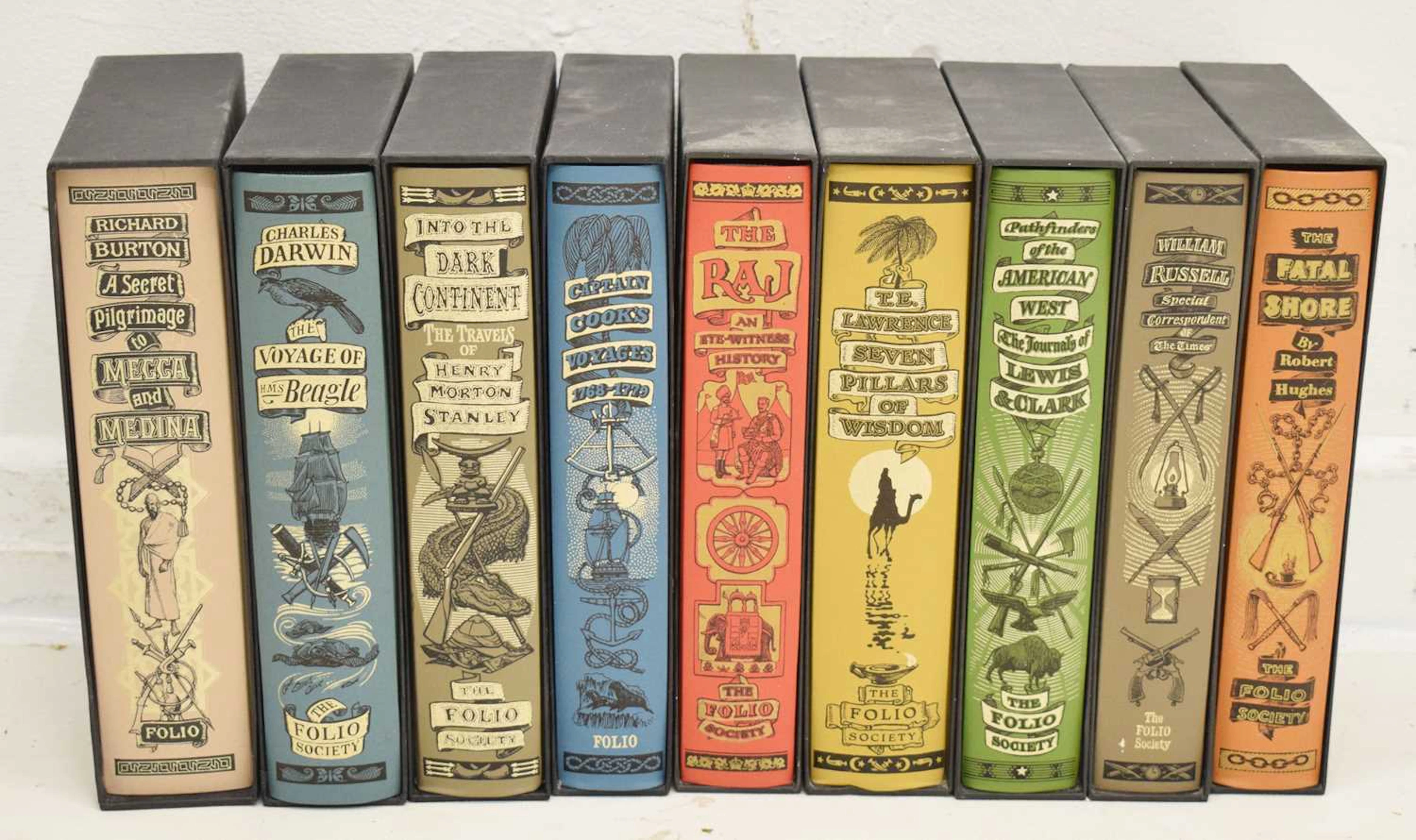 Folio Society - Exploration and travel, nine books
