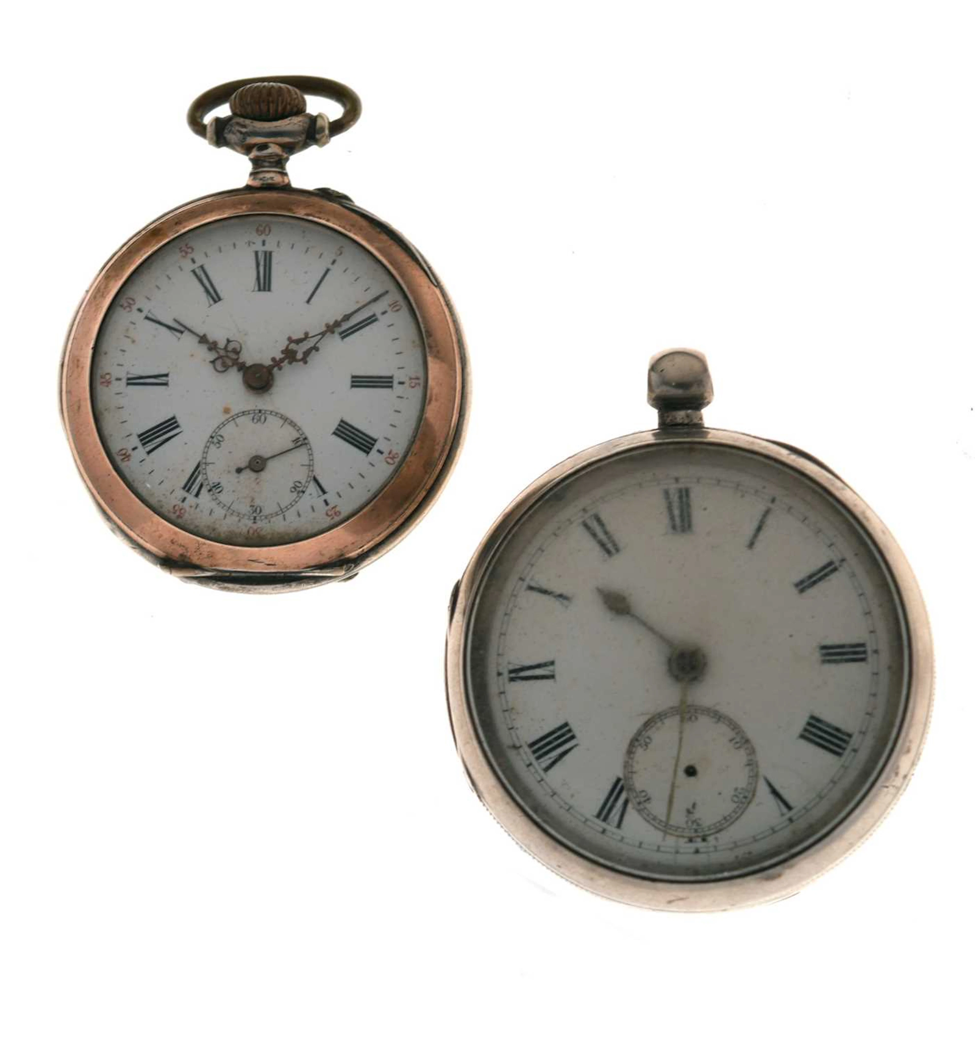Late Victorian silver open face pocket watch