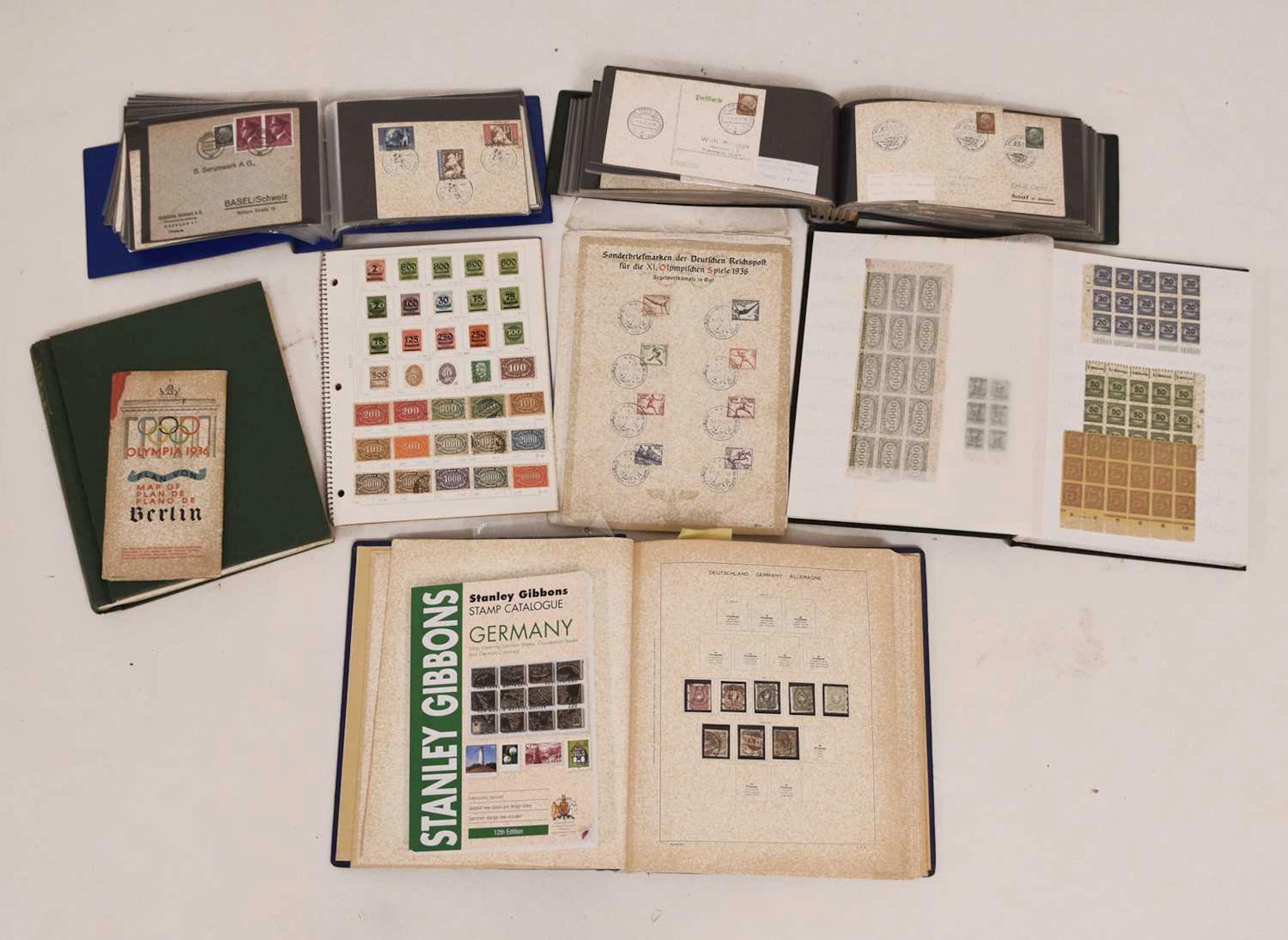 Collection of German postage stamps