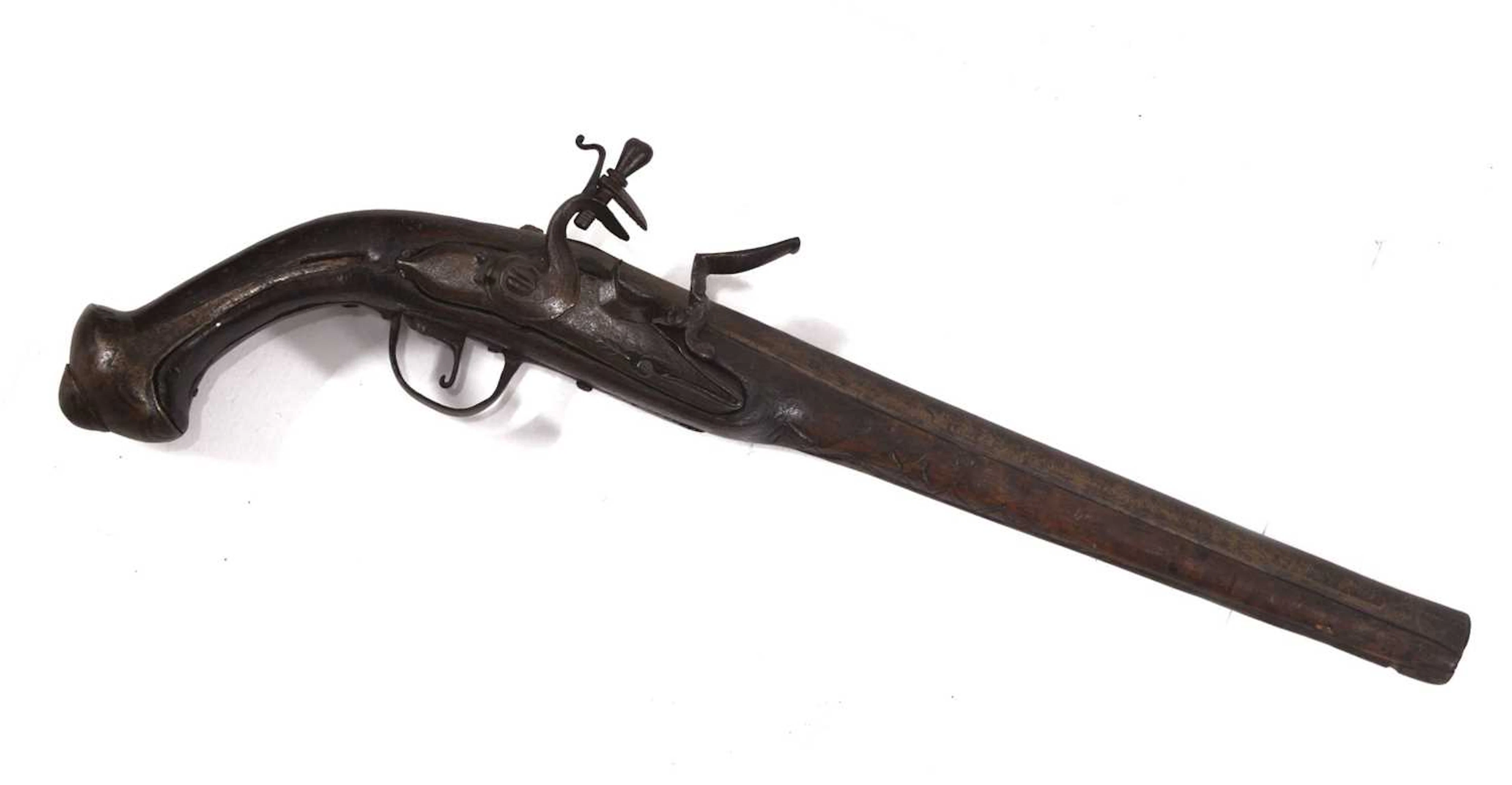 Turkish flintlock full stocked holster pistol