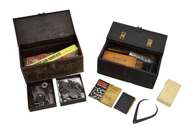 Two vintage tool chests or boxes