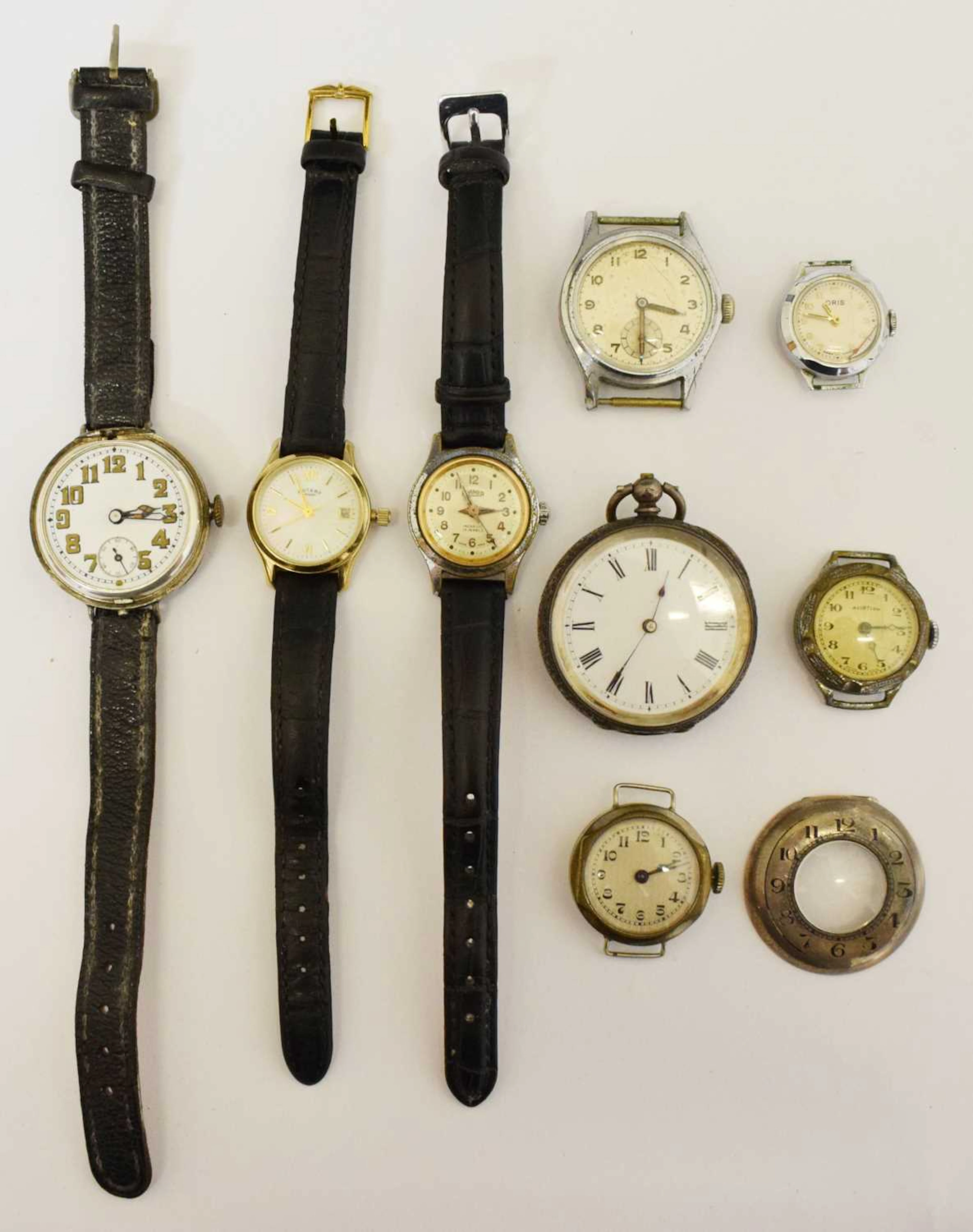 First World War period silver half hunter trench watch