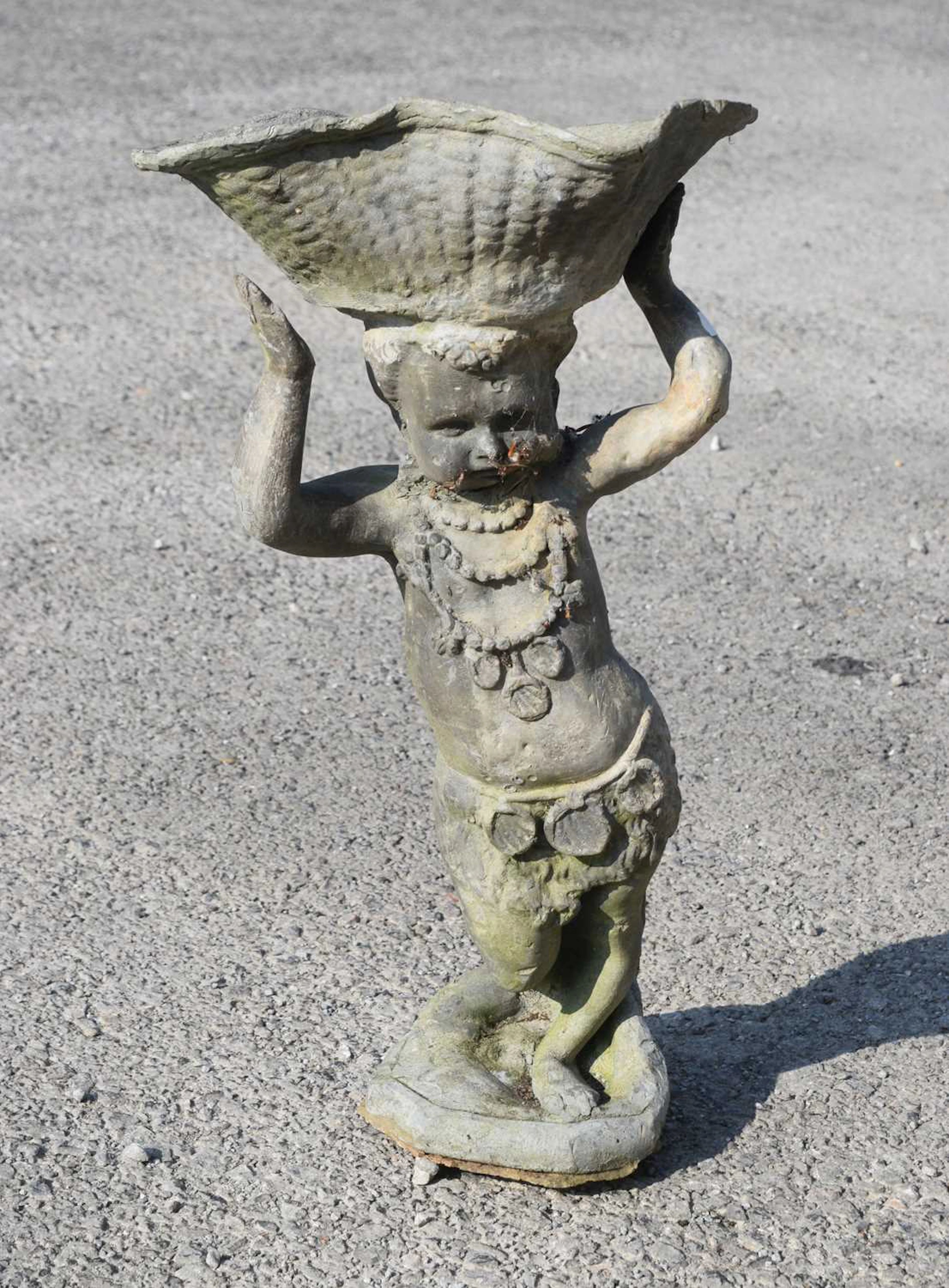 Lead bird bath