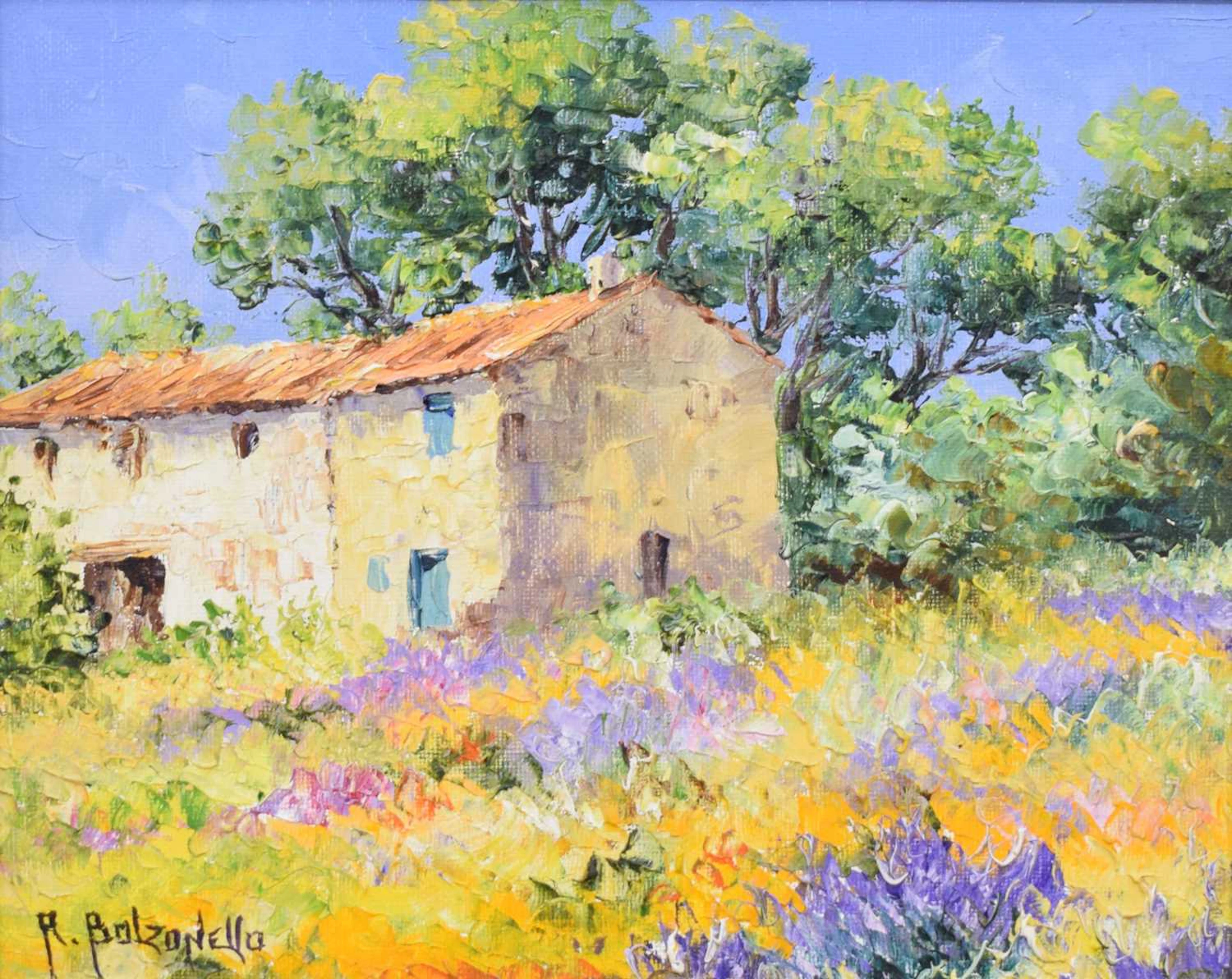 ARR Roger Bolzonello, (French, b. 1944) - Oil on canvas - 'Le Paysage