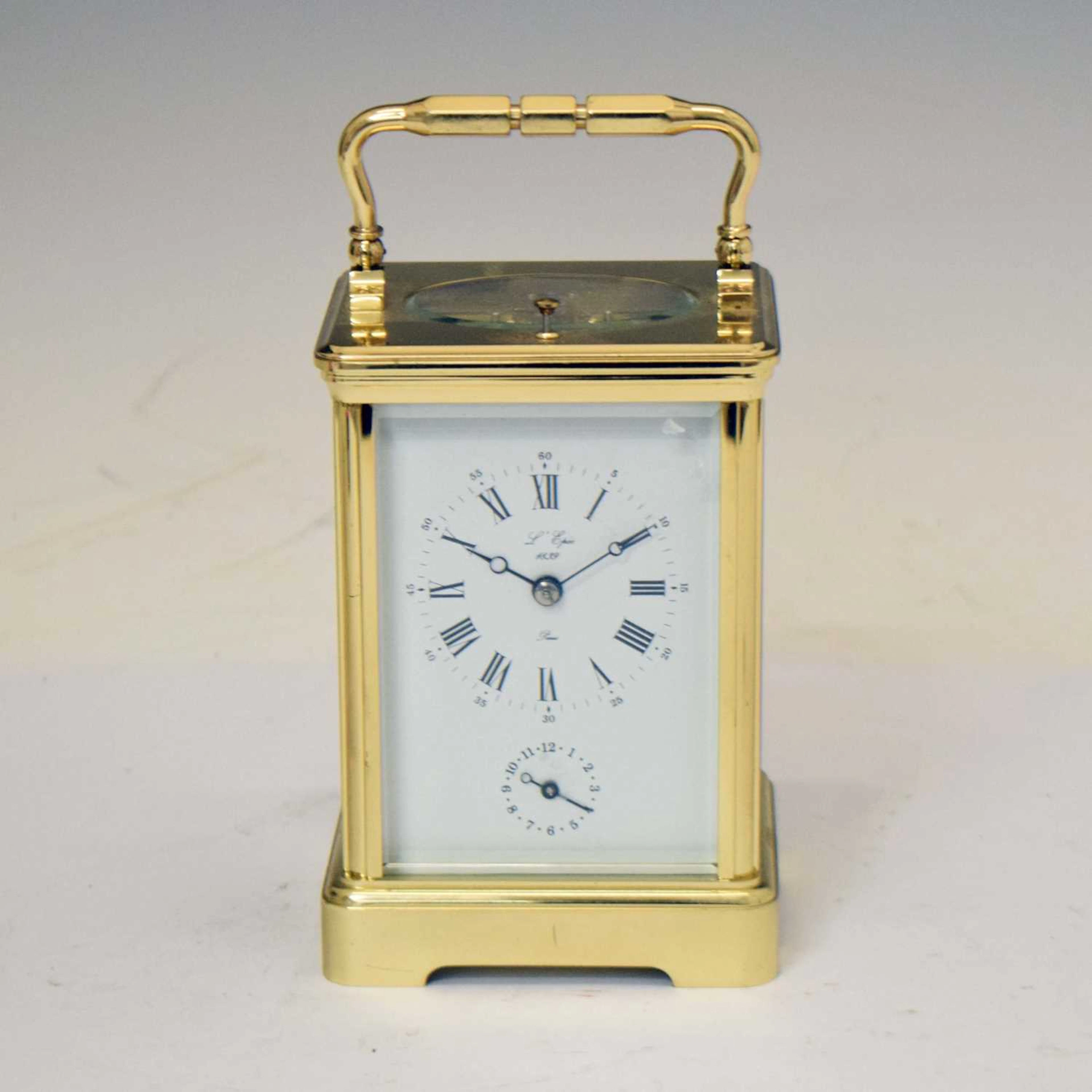 L' Épée, Paris - French brass cased repeater carriage clock