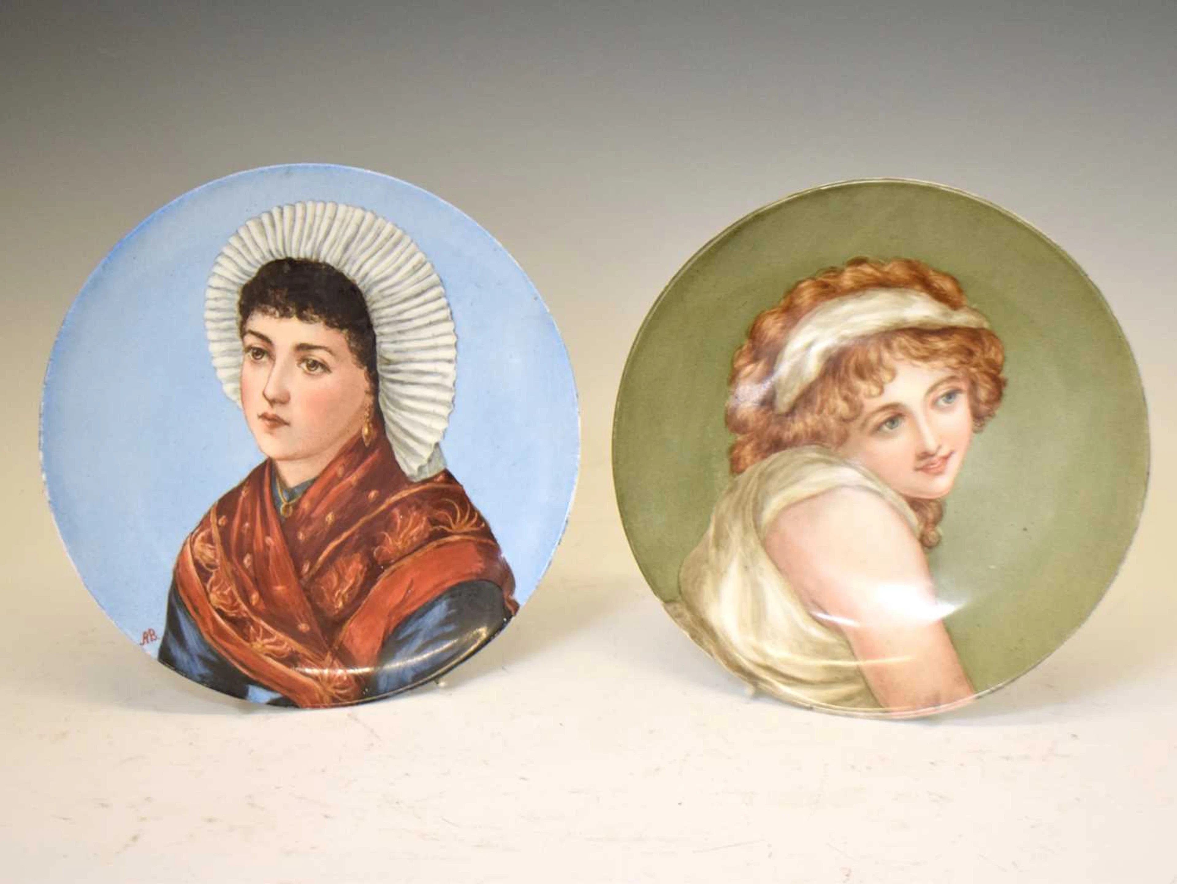 Two late 19th century Aesthetic movement ceramic plates