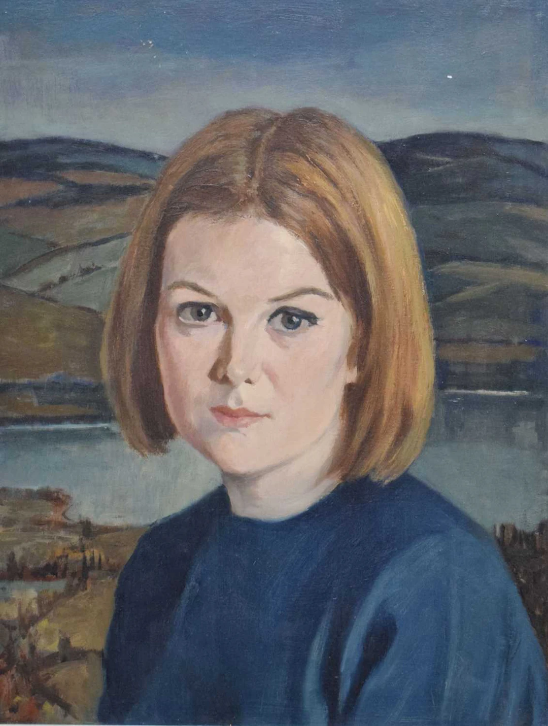 ARR Tom Malone, (fl. 1950-61) - Oil on board - Portrait of a young girl
